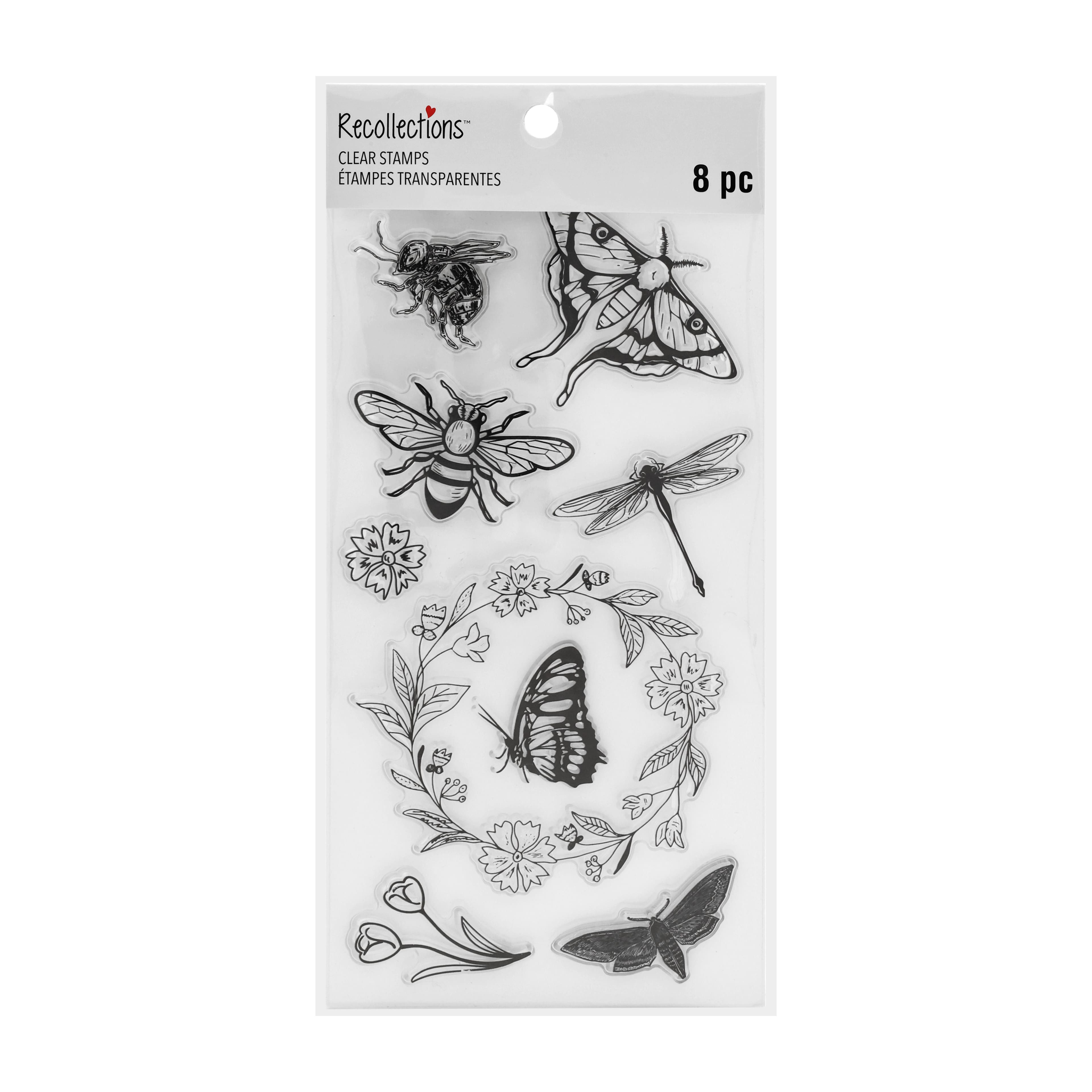 Flowers & Insects Clear Stamps, 8ct. by Recollections™