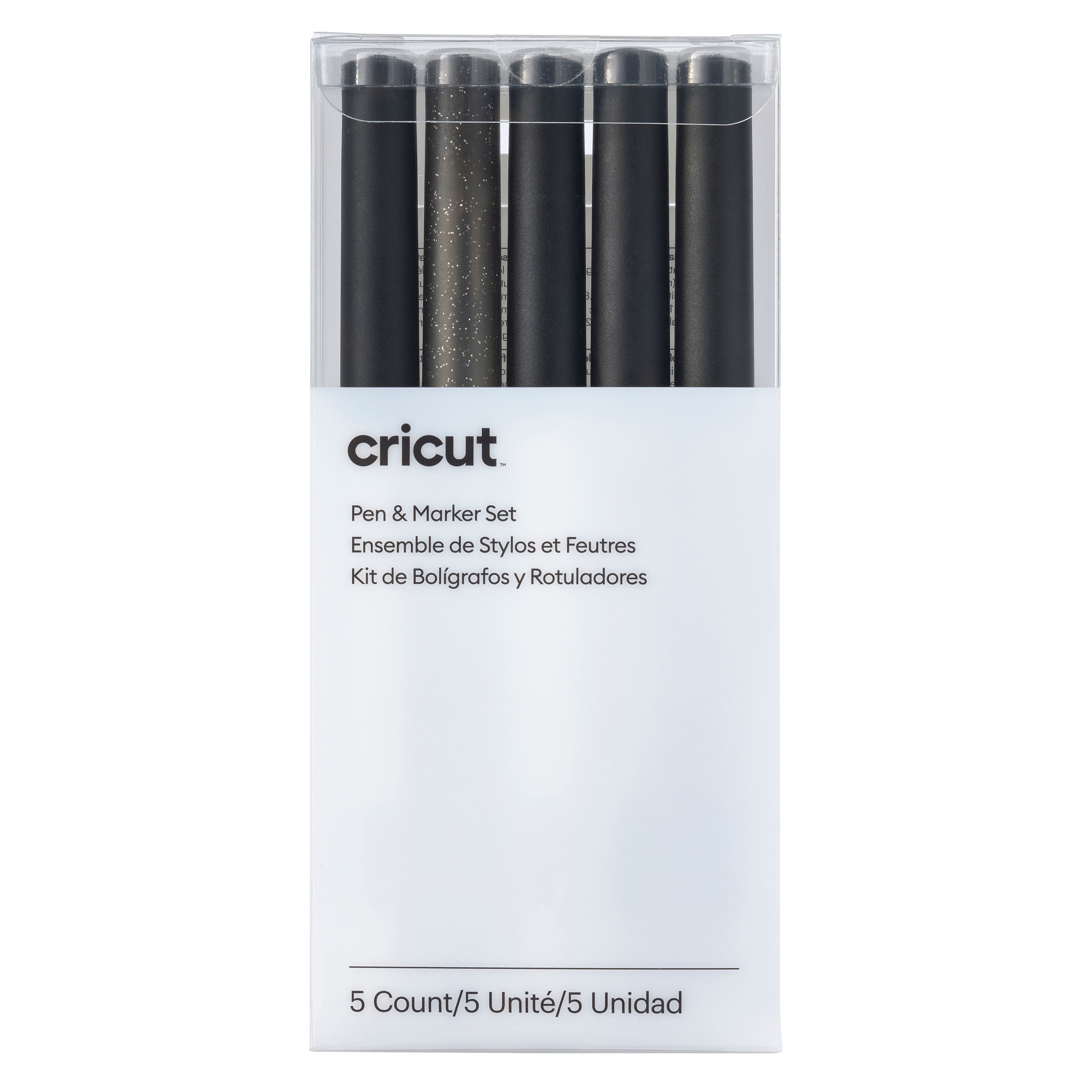 5 stylos noirs Cricut - pointes 0,4 à 2 mm - Cricut