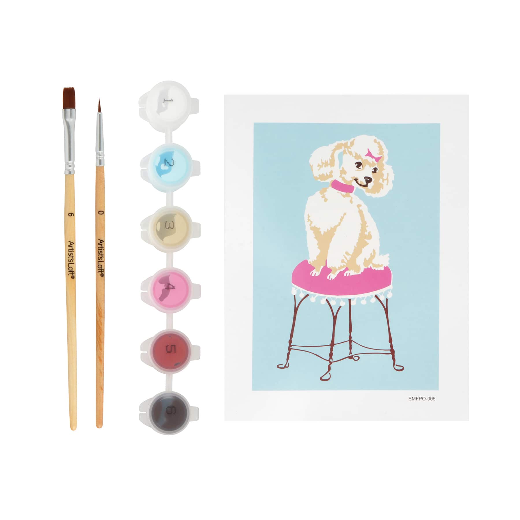 Poodle Paint-by-Number Framed Mini Kit by Artist's Loft®