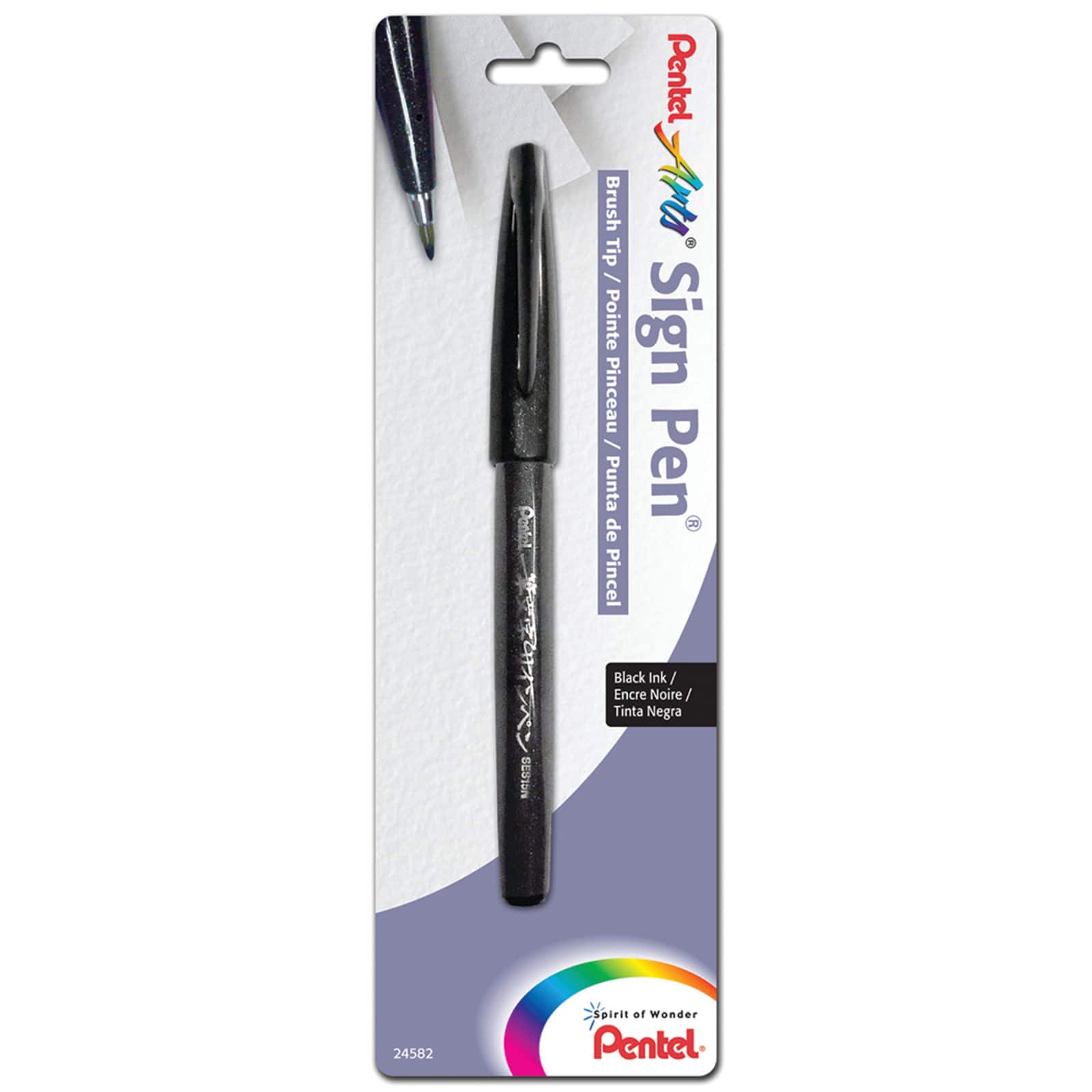 Pentel Arts® Brush Tip Black Sign Pen®