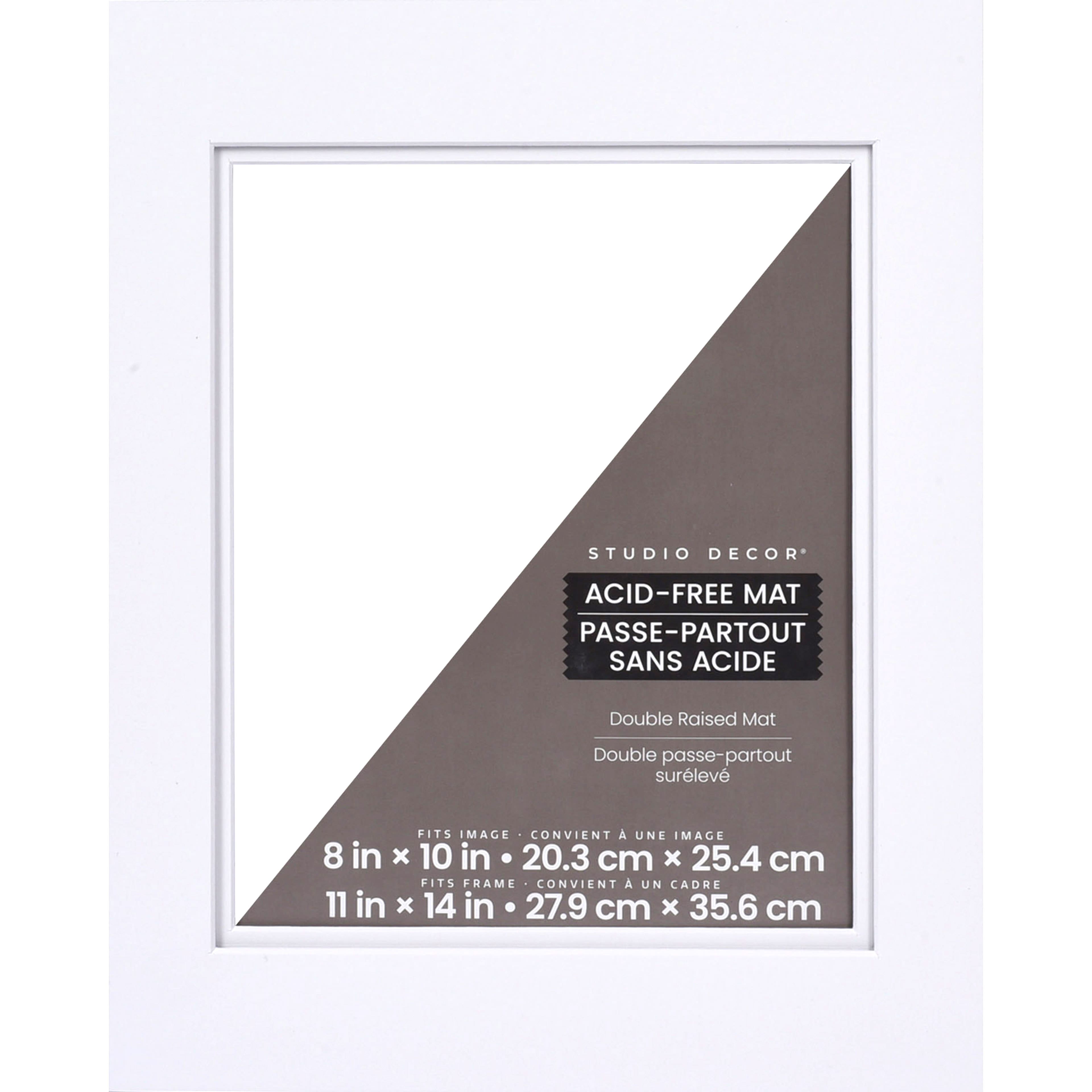 11&#x22; x 14&#x22; Raised Double Mat By Studio D&#xE9;cor&#xAE;, 8&#x22; x 10&#x22; Opening