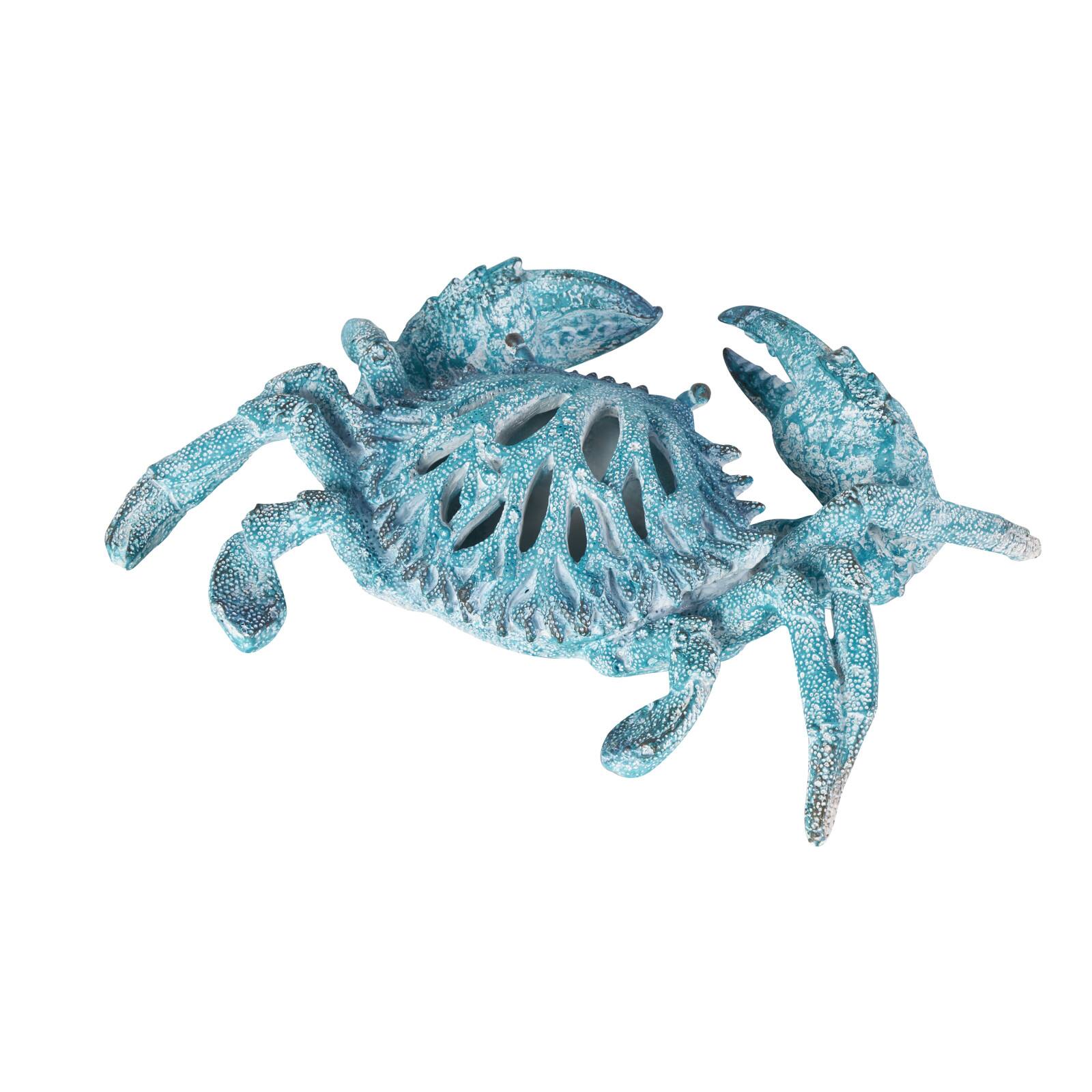 10" Polystone Crab Textured Decorative Sculpture
