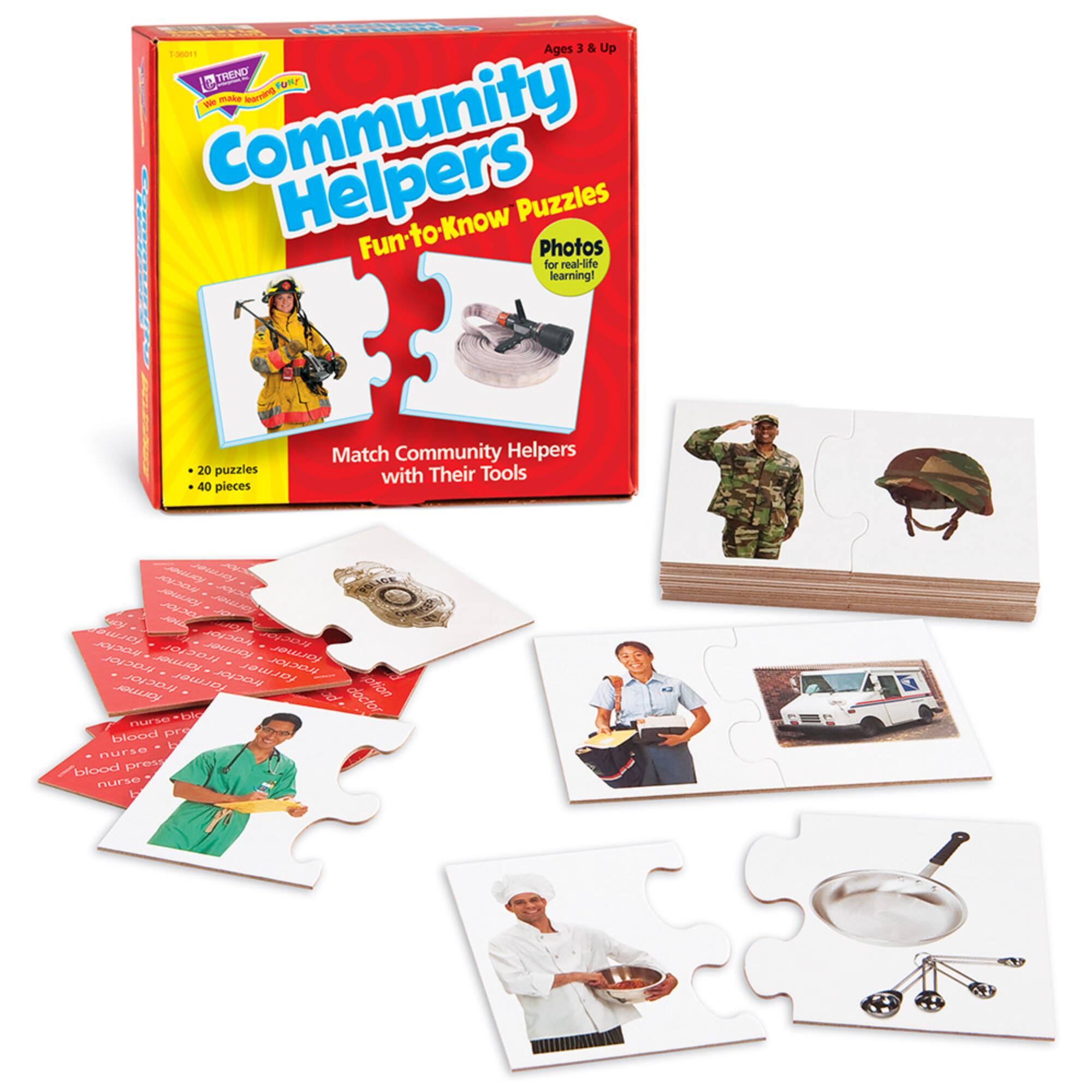 Trend Enterprises&#xAE; Community Helpers Fun-to-Know Puzzles