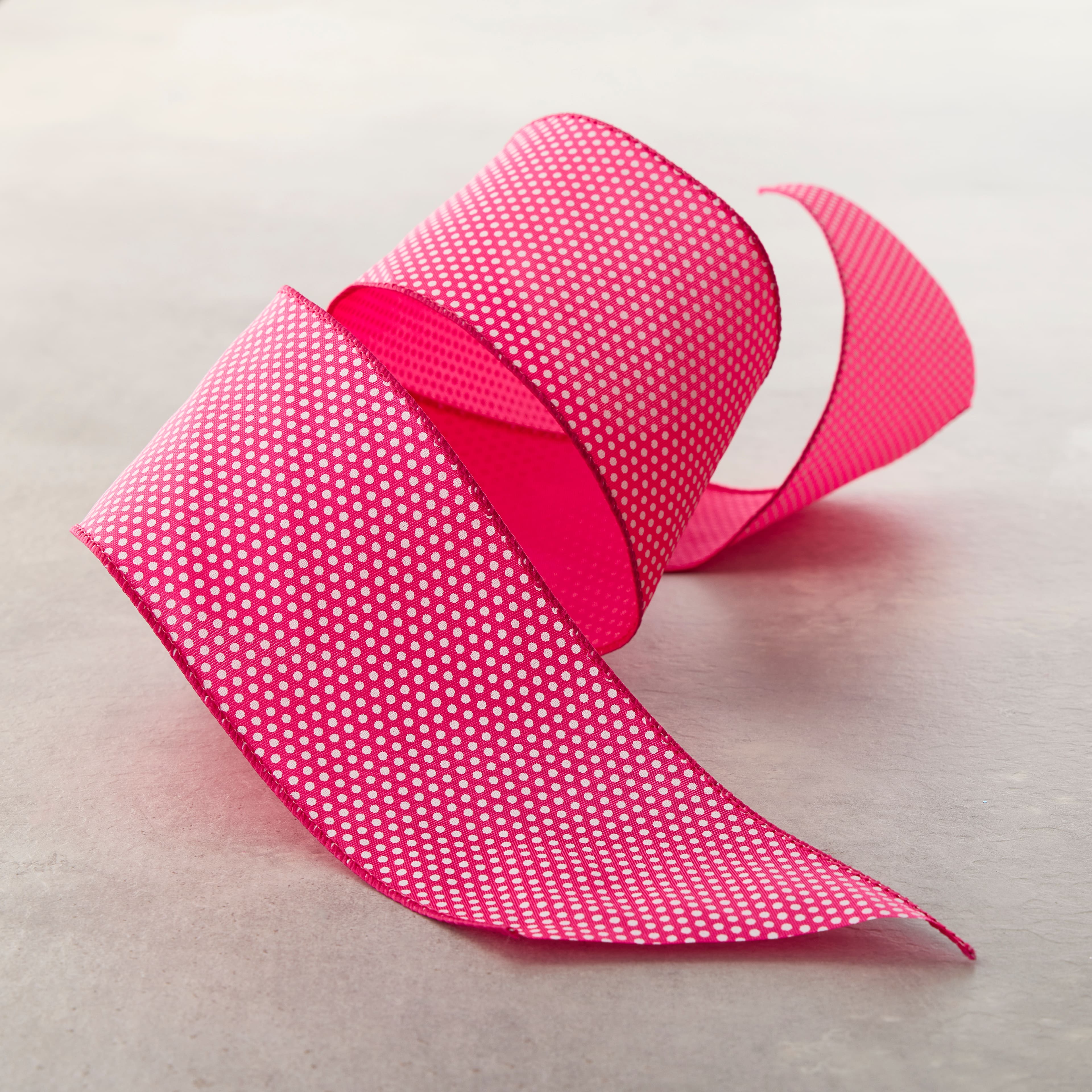 2.5&#x22; x 3yd. Taffeta Wired Polka Dot Ribbon by Celebrate It&#x2122; Classic