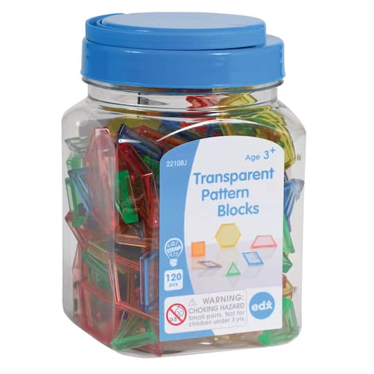 Edx Education® Transparent Pattern Blocks Mini Jar | Michaels