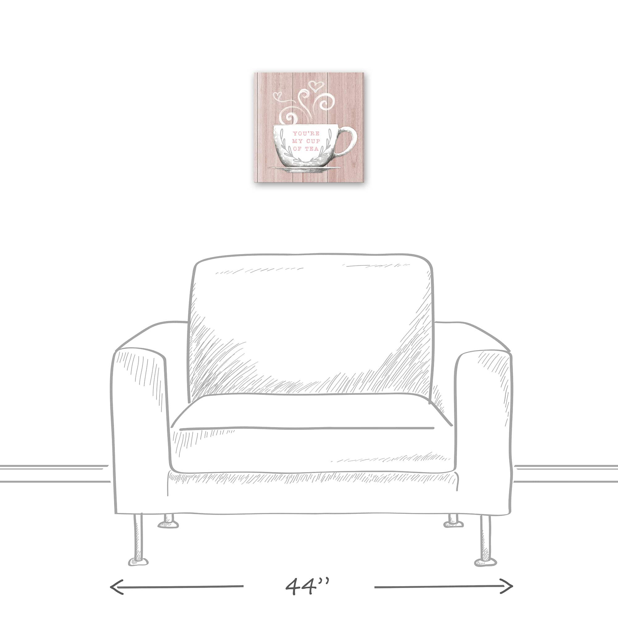 You're My Cup of Tea 12" x 12" Canvas Wall Art