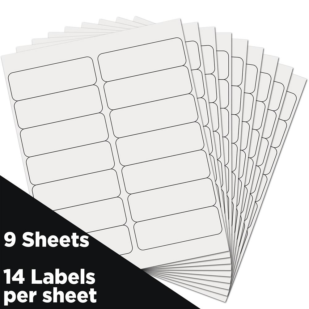 JAM Paper 1.3&#x22; x 4&#x22; Address Labels, 126ct.