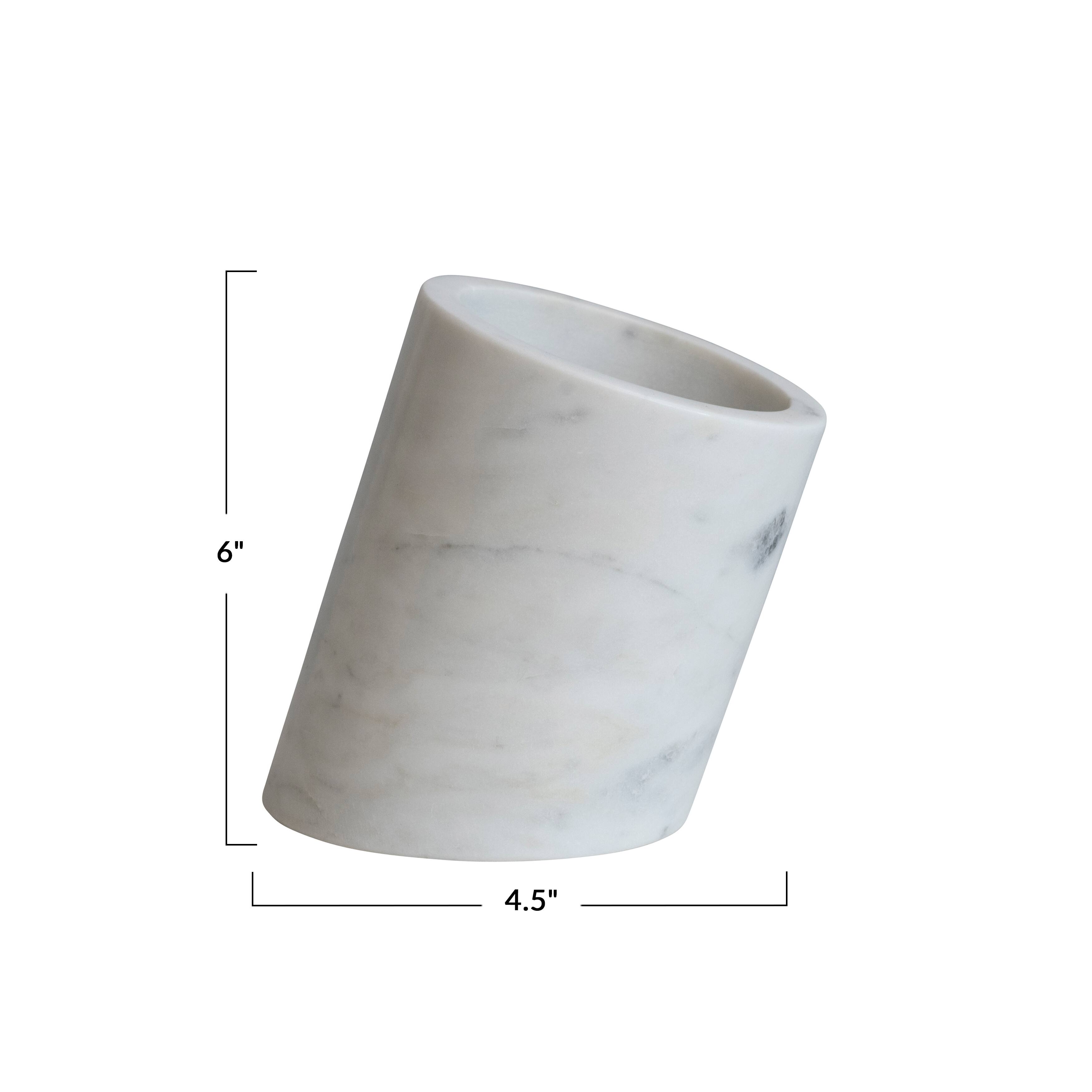 Hello Honey® 6" Minimalist Angled Marble Bottle Holder