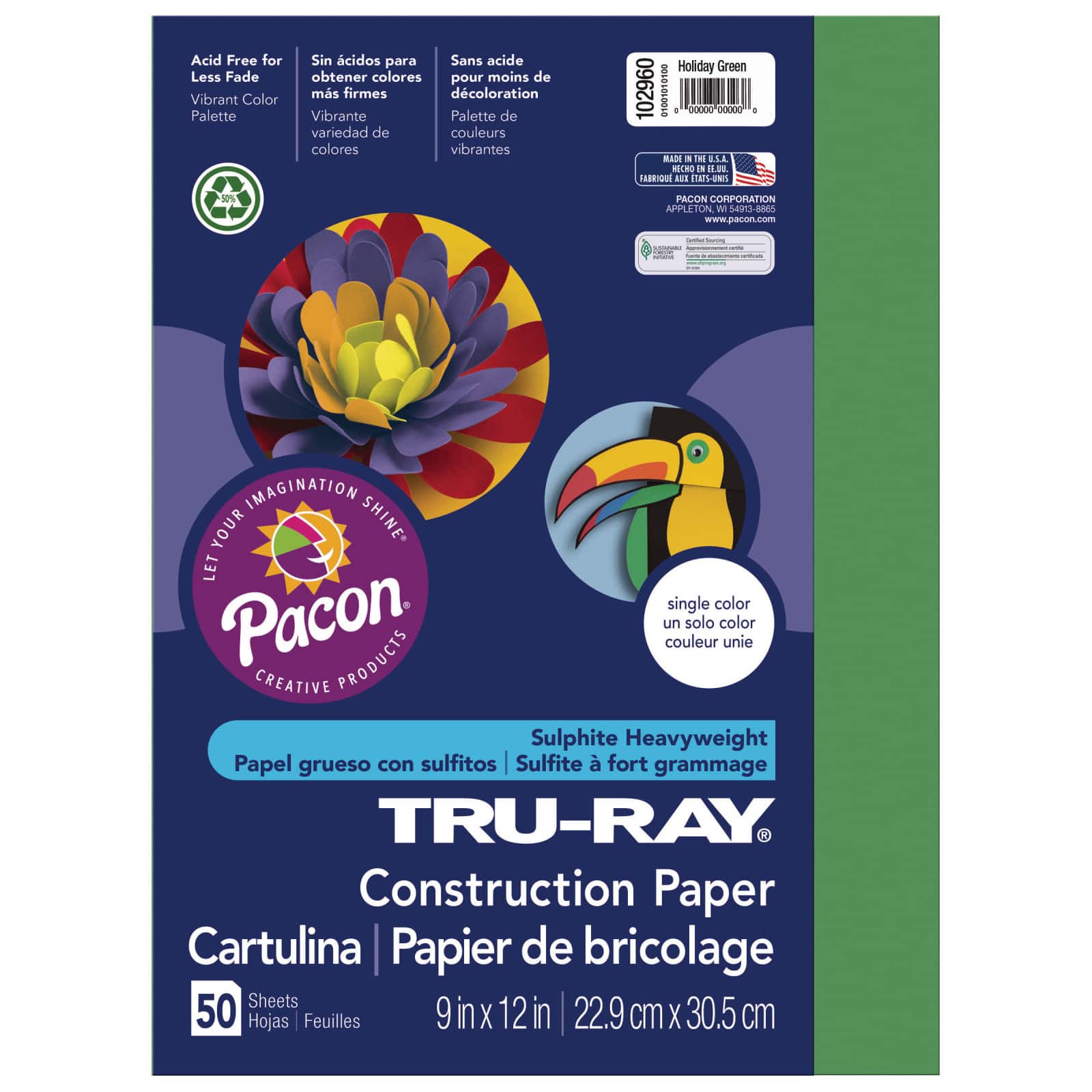 Pacon® Tru-Ray® 9" x 12" Construction Paper, 50 Sheets