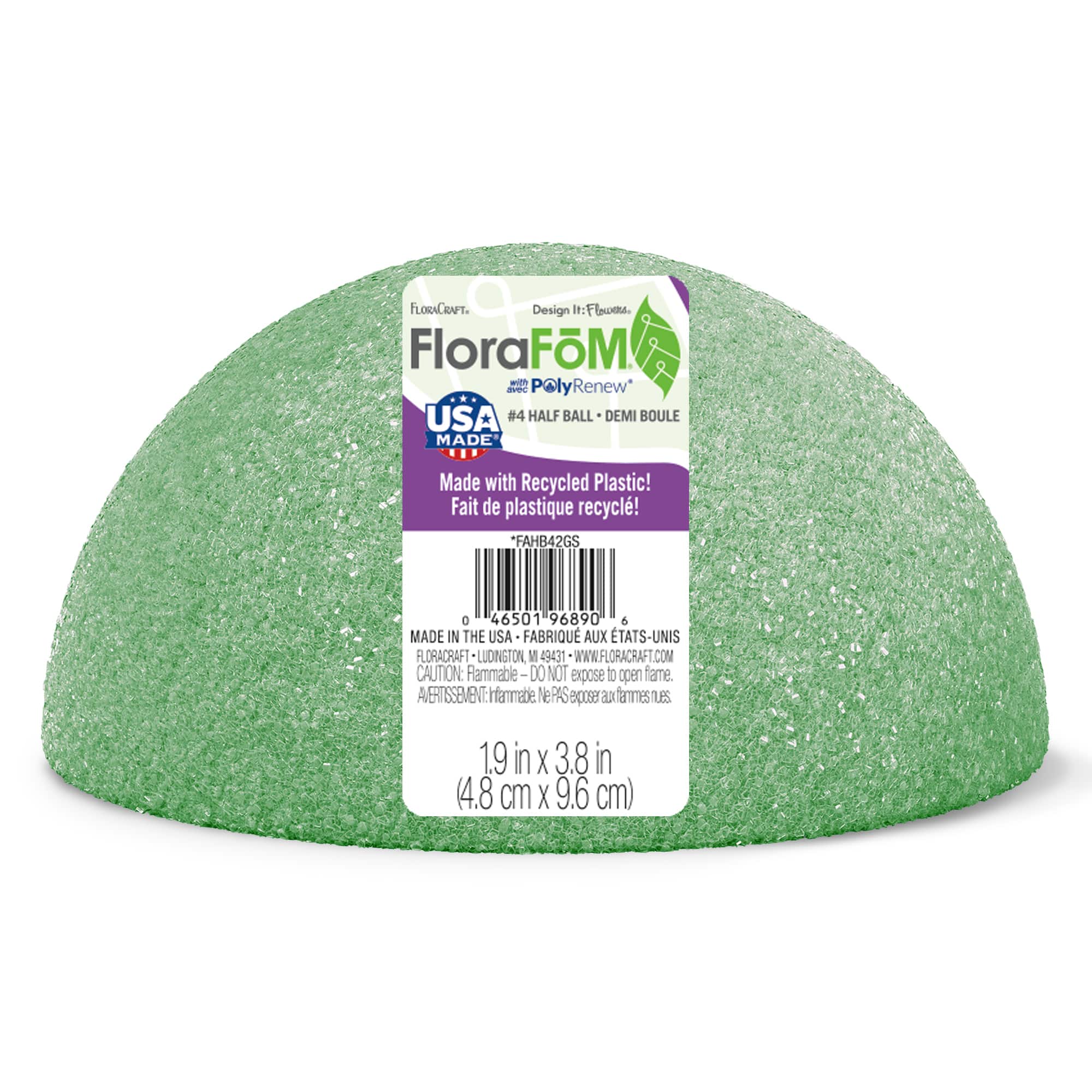 36 Pack: FloraCraft® FloraFōM® Green Half Ball Foam