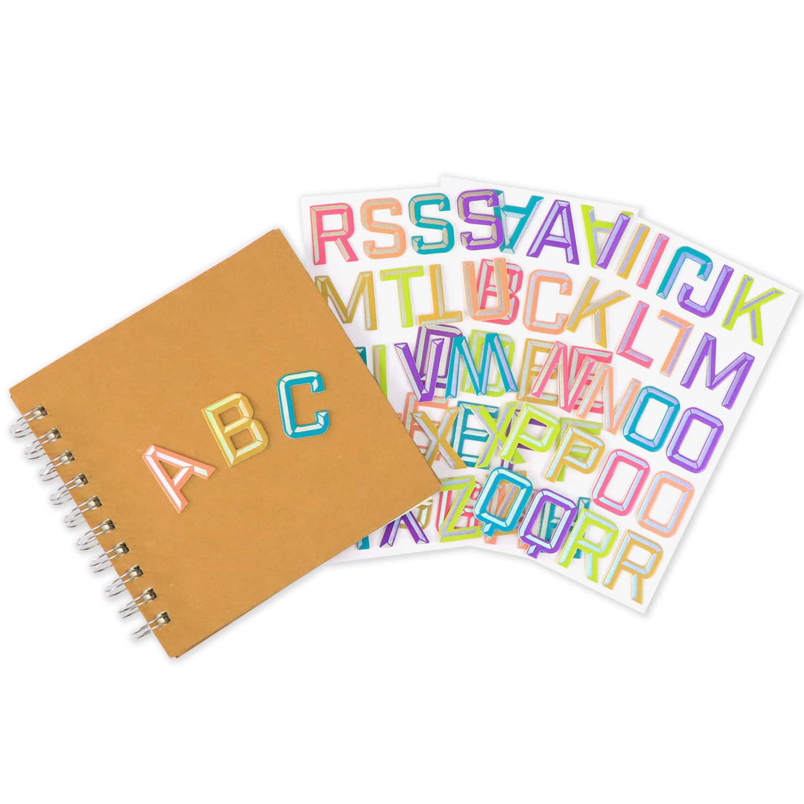 12 Pack: Bright Chipboard Alphabet Stickers by Recollections™