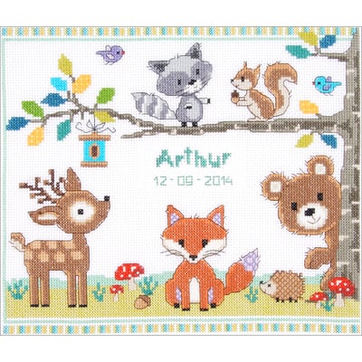 Vervaco Forest Animals Record Counted Cross Stitch Kit | Michaels