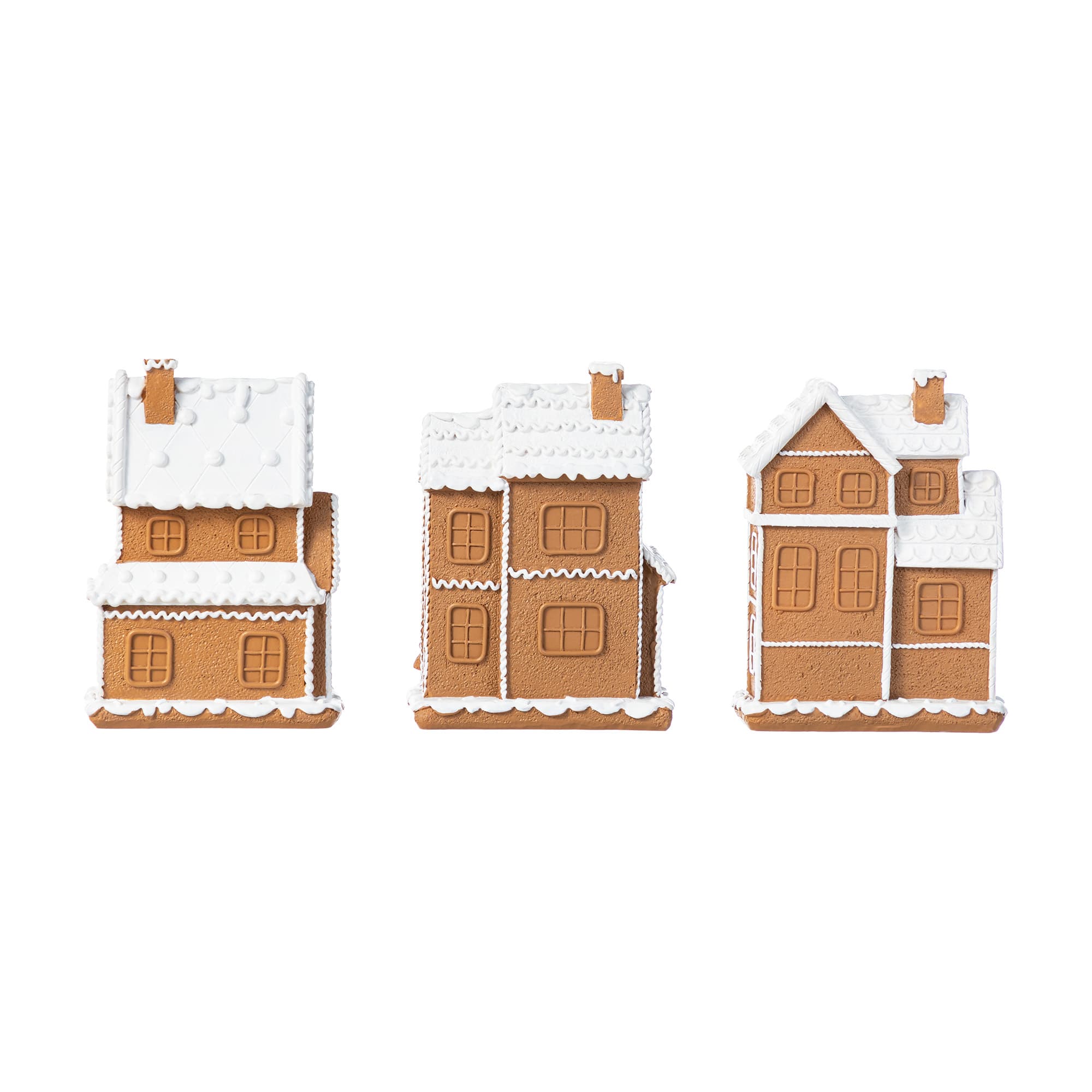 Glitzhome&#xAE; 5.5&#x22; Christmas Resin Gingerbread House Table Decor Set