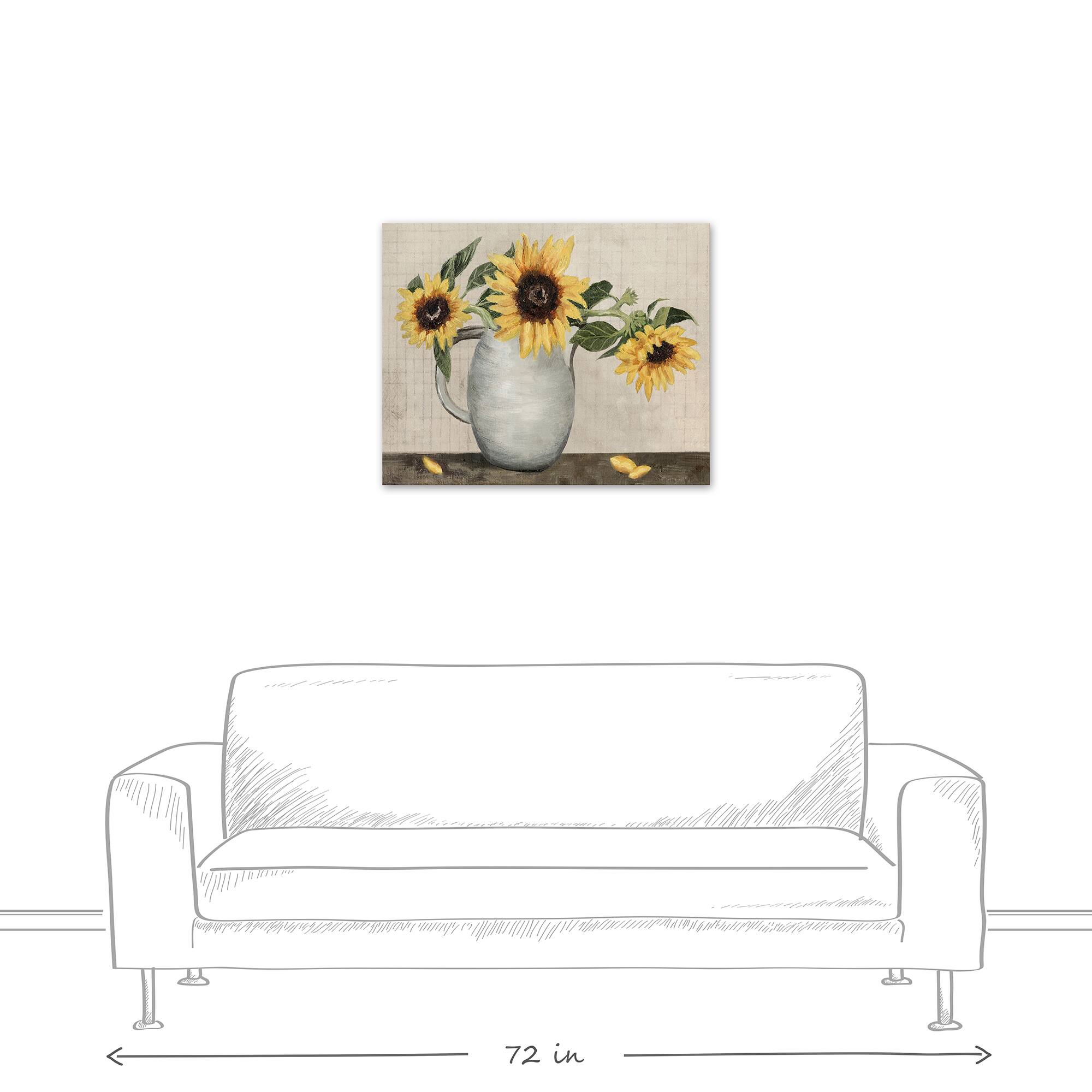 Sunflower Still Life 24" x 30" Canvas Wall Art