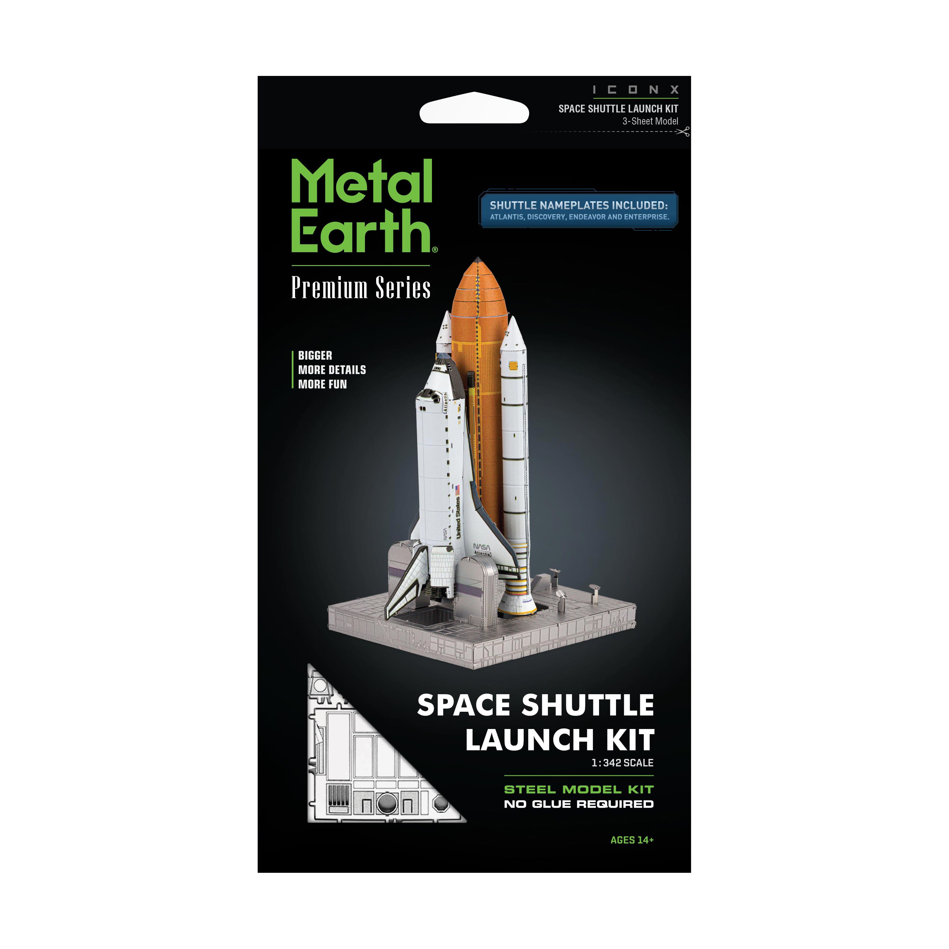 Metal Earth Premium Series ICONX 3D Metal Model Kit - Space Shuttle Launch Kit