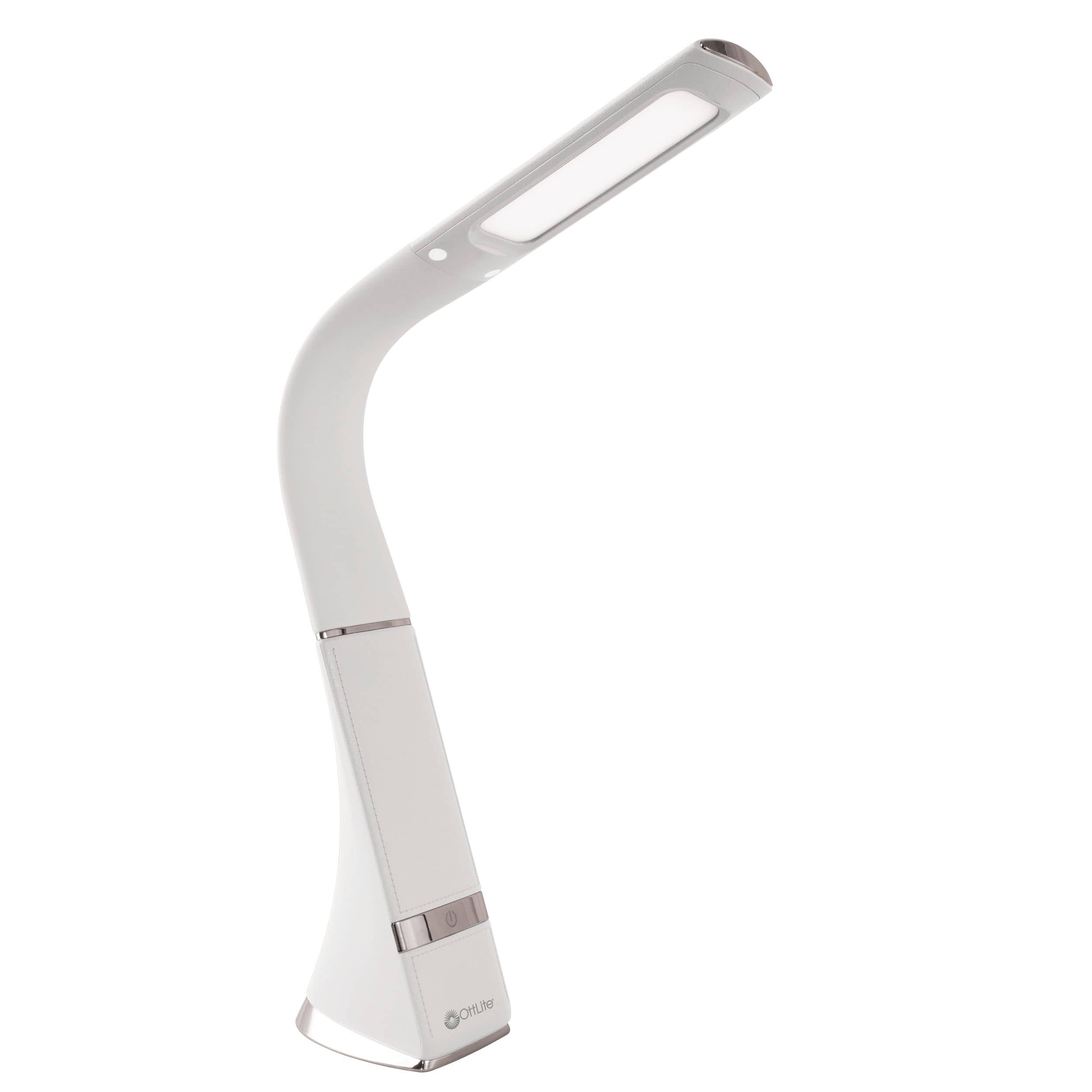 OttLite 16.5" White LED Craft Anywhere Rechargeable Desk Lamp