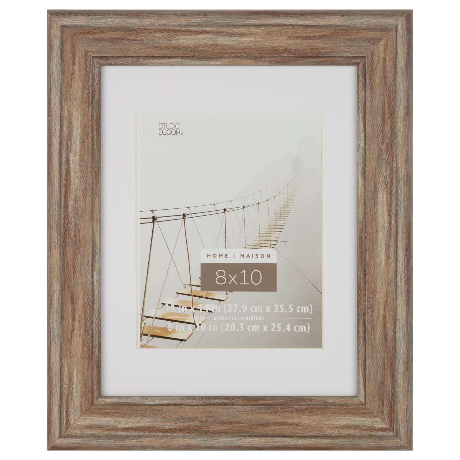 8 Pack: Rustic Brown 8&#x22; x 10&#x22; Frame with Mat, Home by Studio D&#xE9;cor&#xAE;