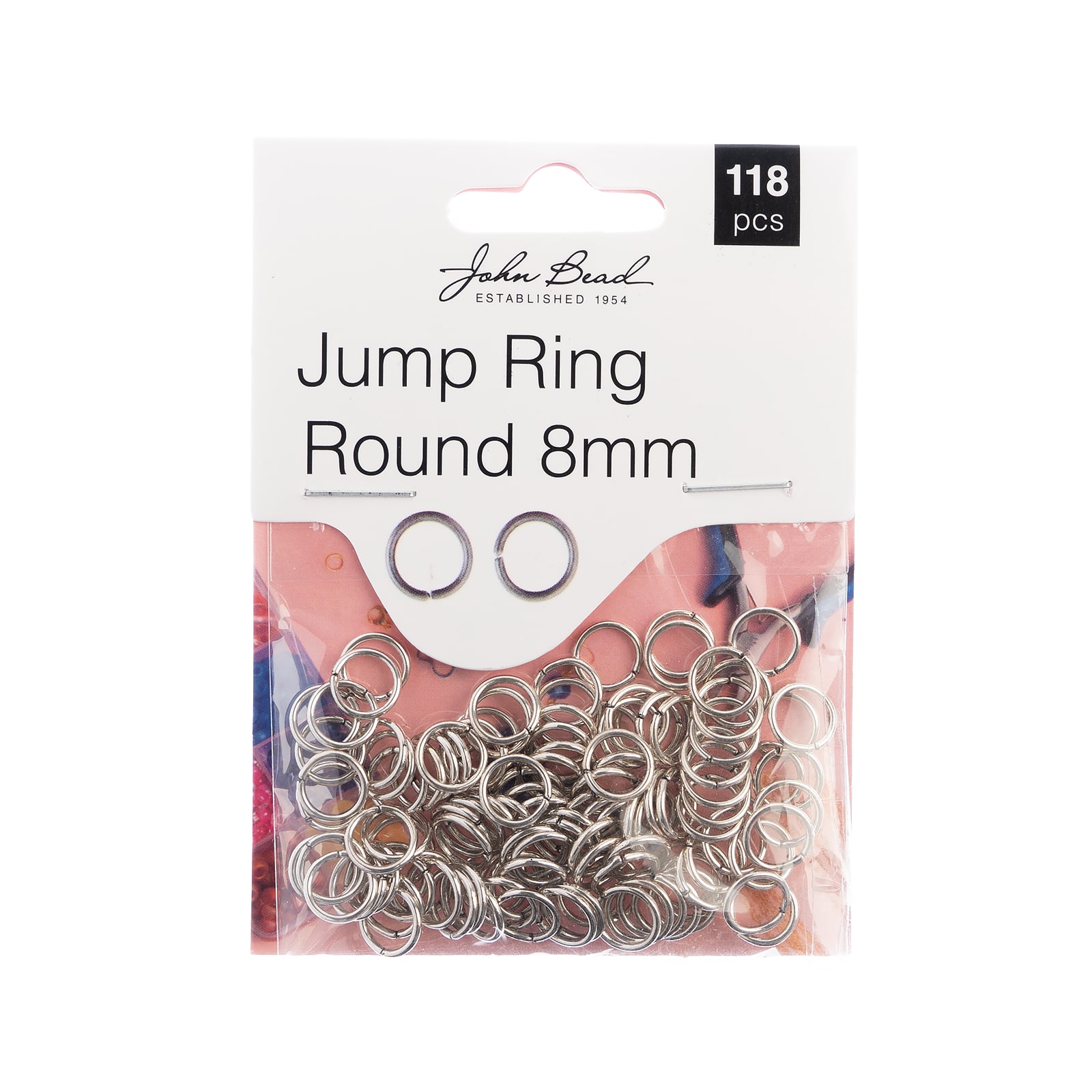 John Bead Must Have Findings 8mm Round Jump Ring, 118ct.