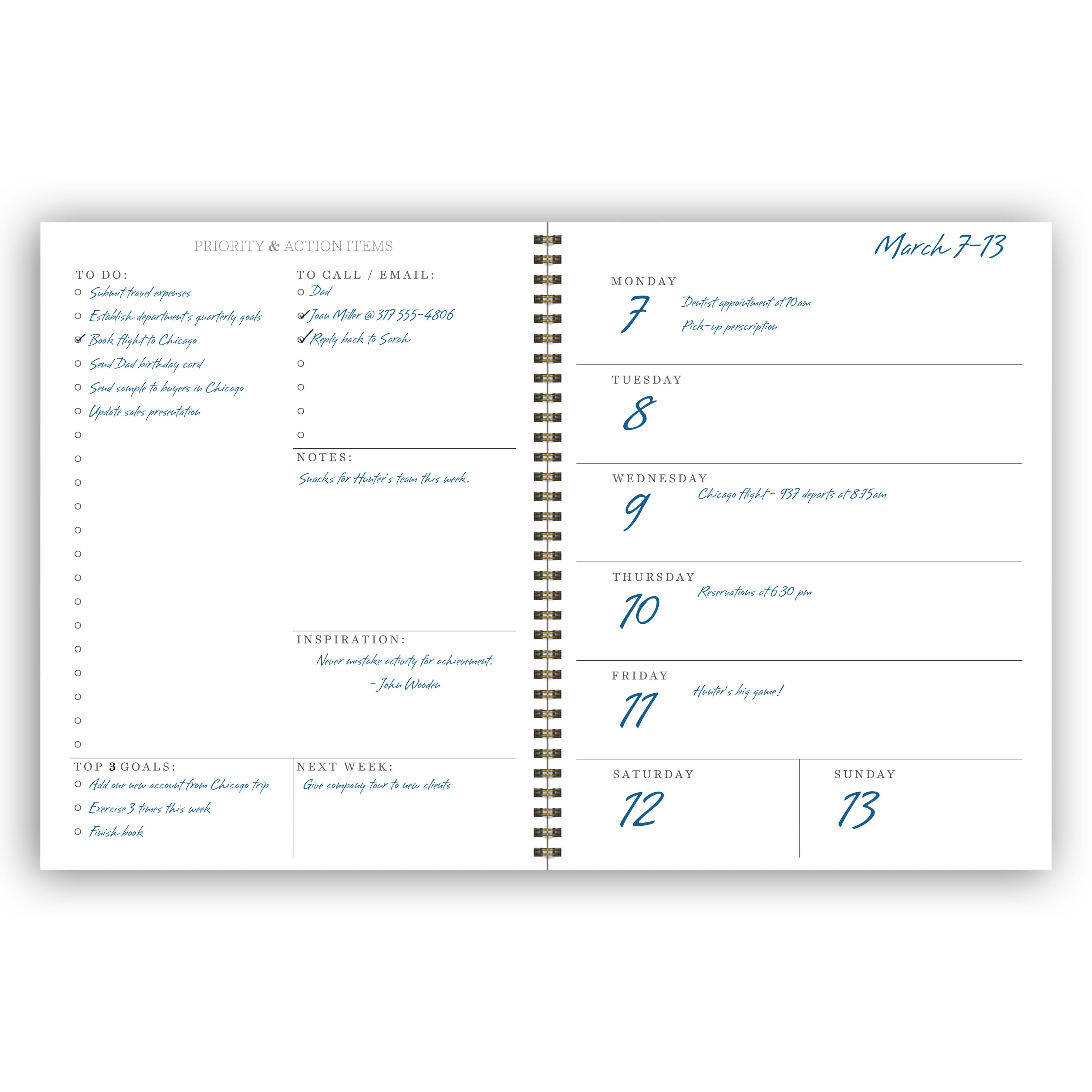 TF Publishing Undated Executive Weekly Planner