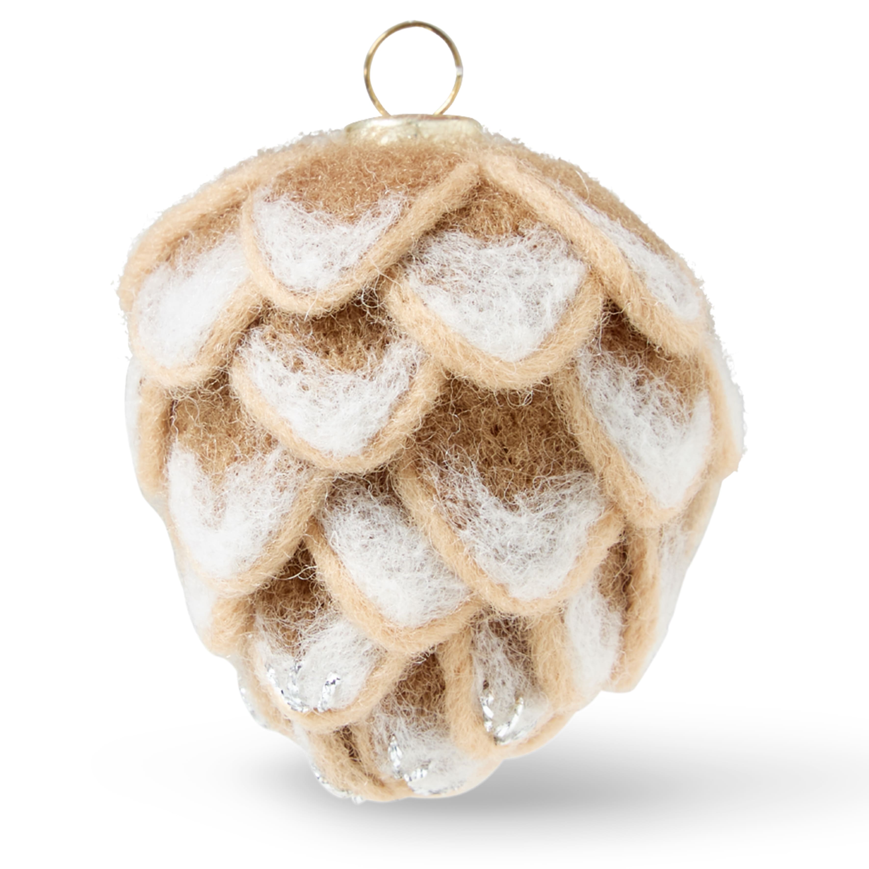 Christmas Frosted Pinecone Ornament Felting Kit by Loops &#x26; Threads&#xAE;