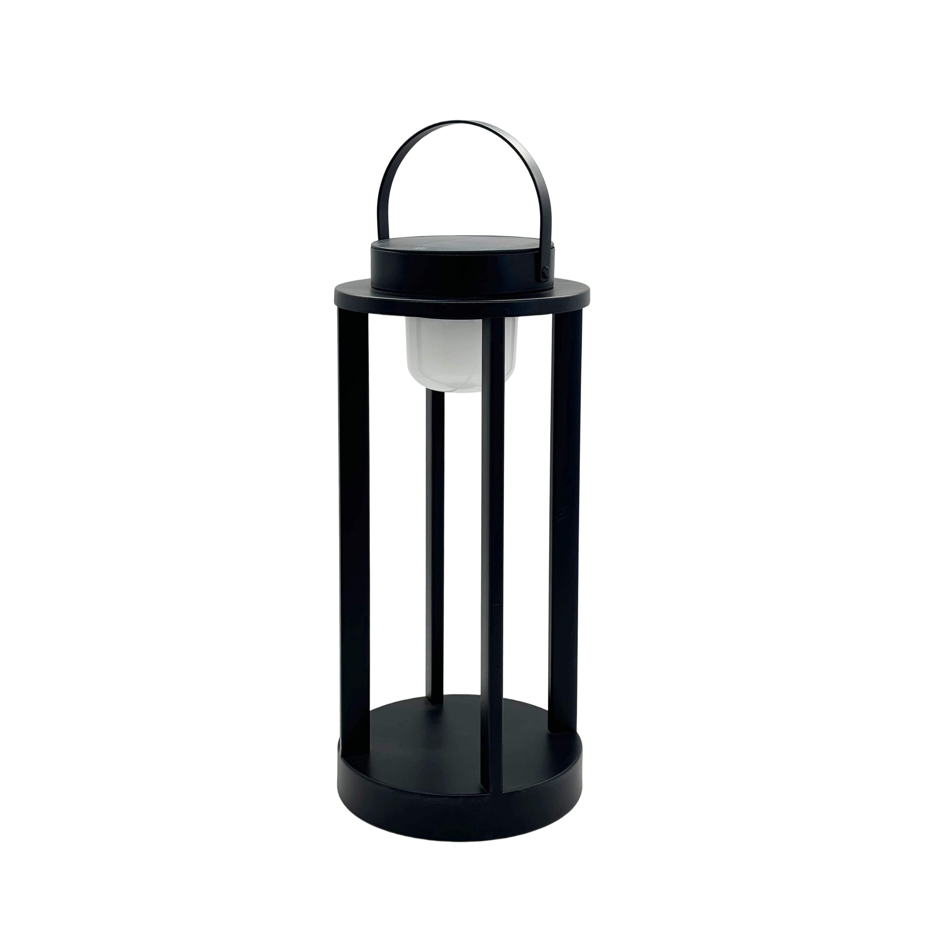 15" Black Metal Solar Lantern by Ashland®