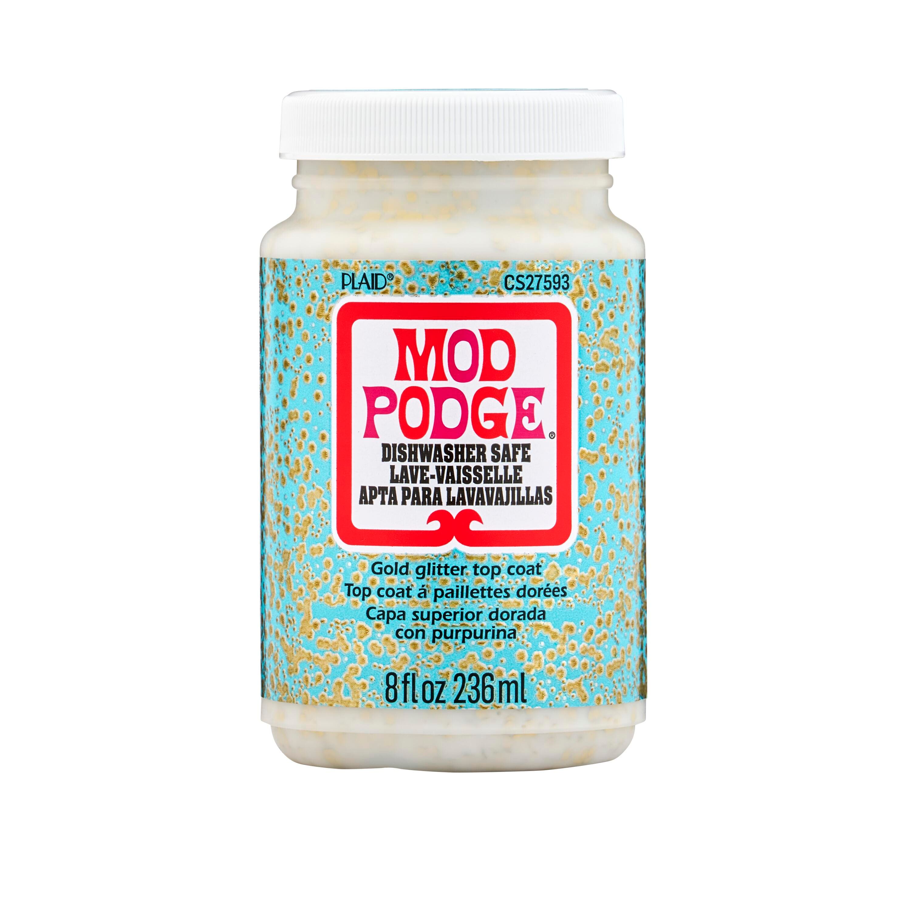 6 Pack: Mod Podge&#xAE; Dishwasher Safe Gold Glitter