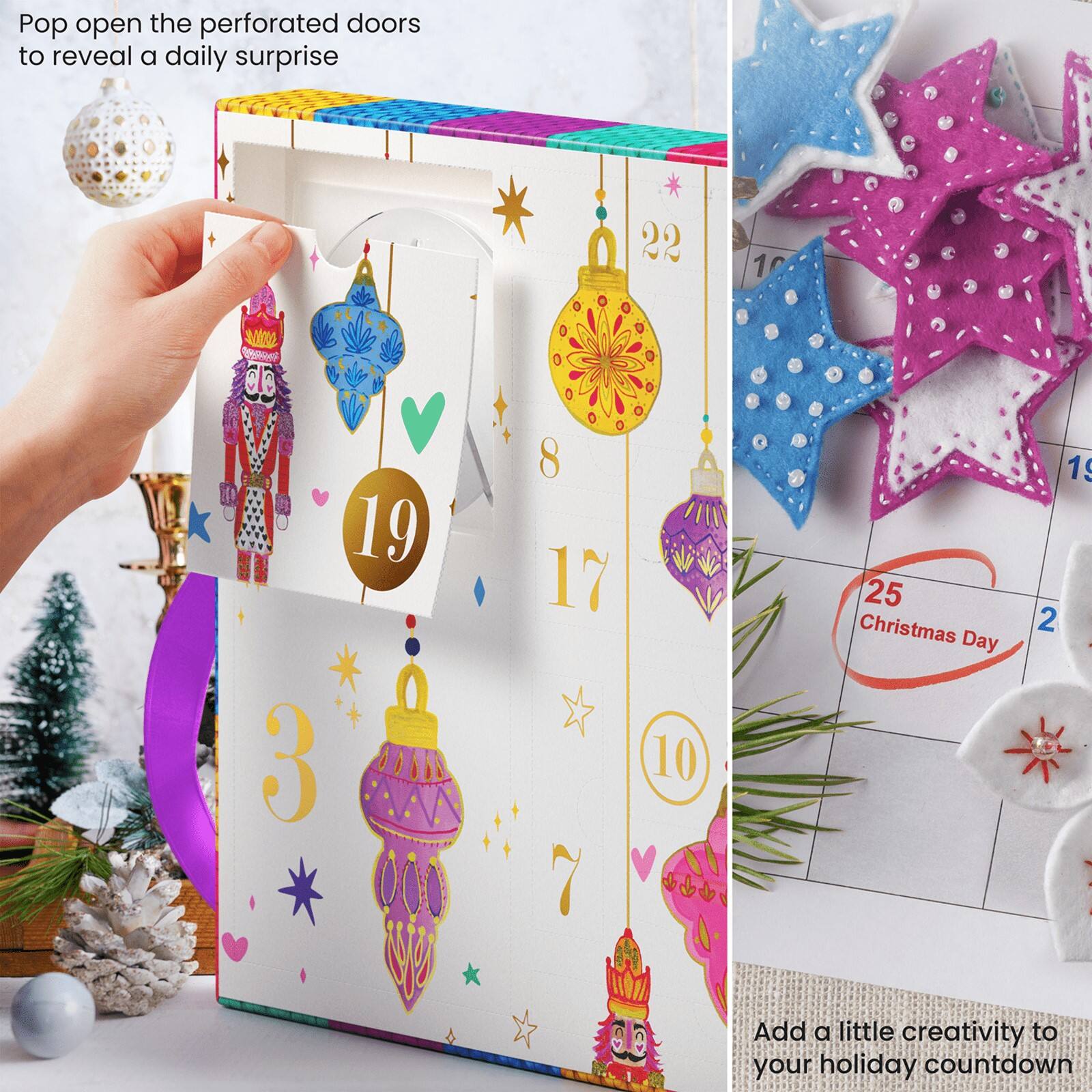 Arteza&#xAE; 24 Day Nutcracker Fine Art Christmas 2023 Advent Calendar
