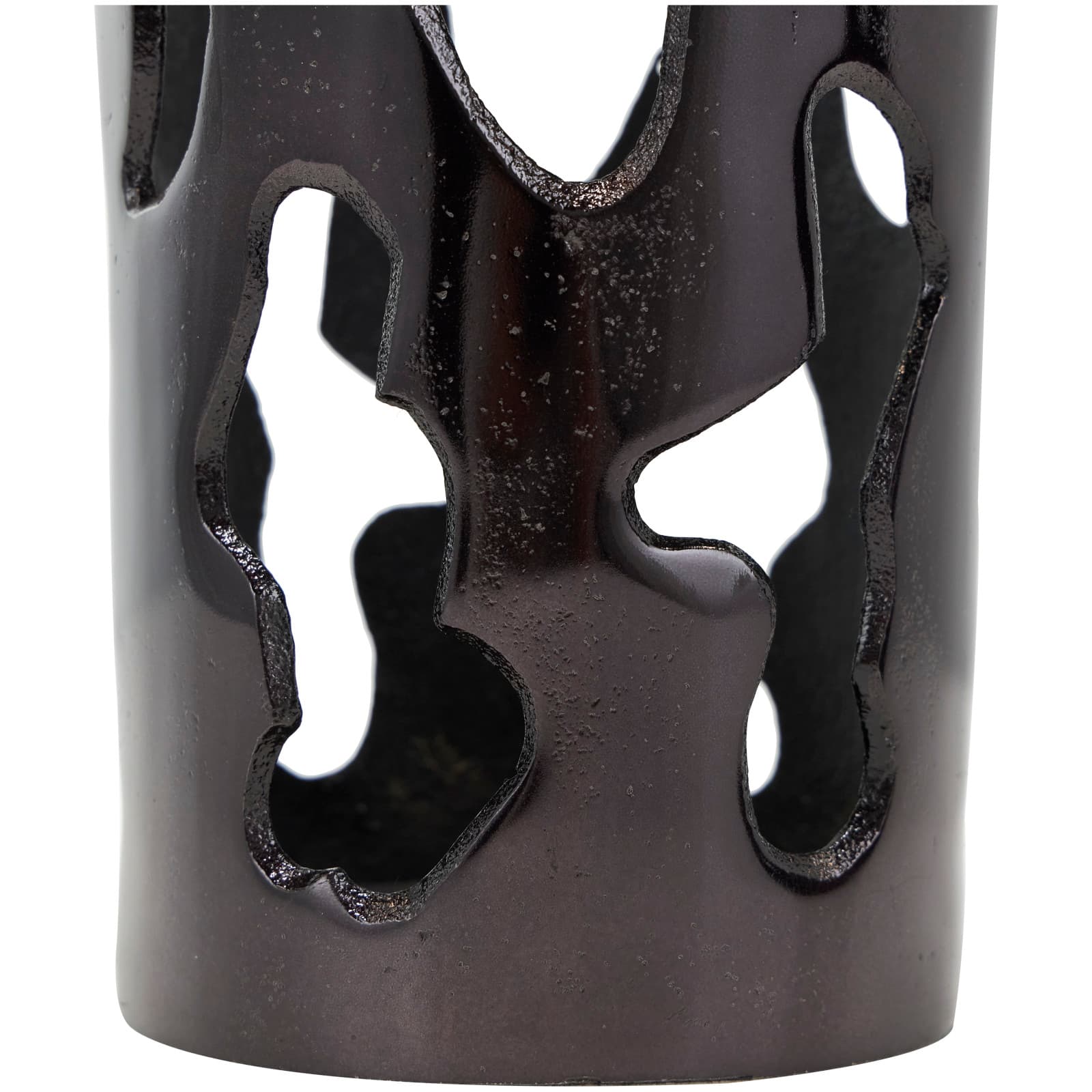 Black Contemporary Aluminum Drip Vase Set