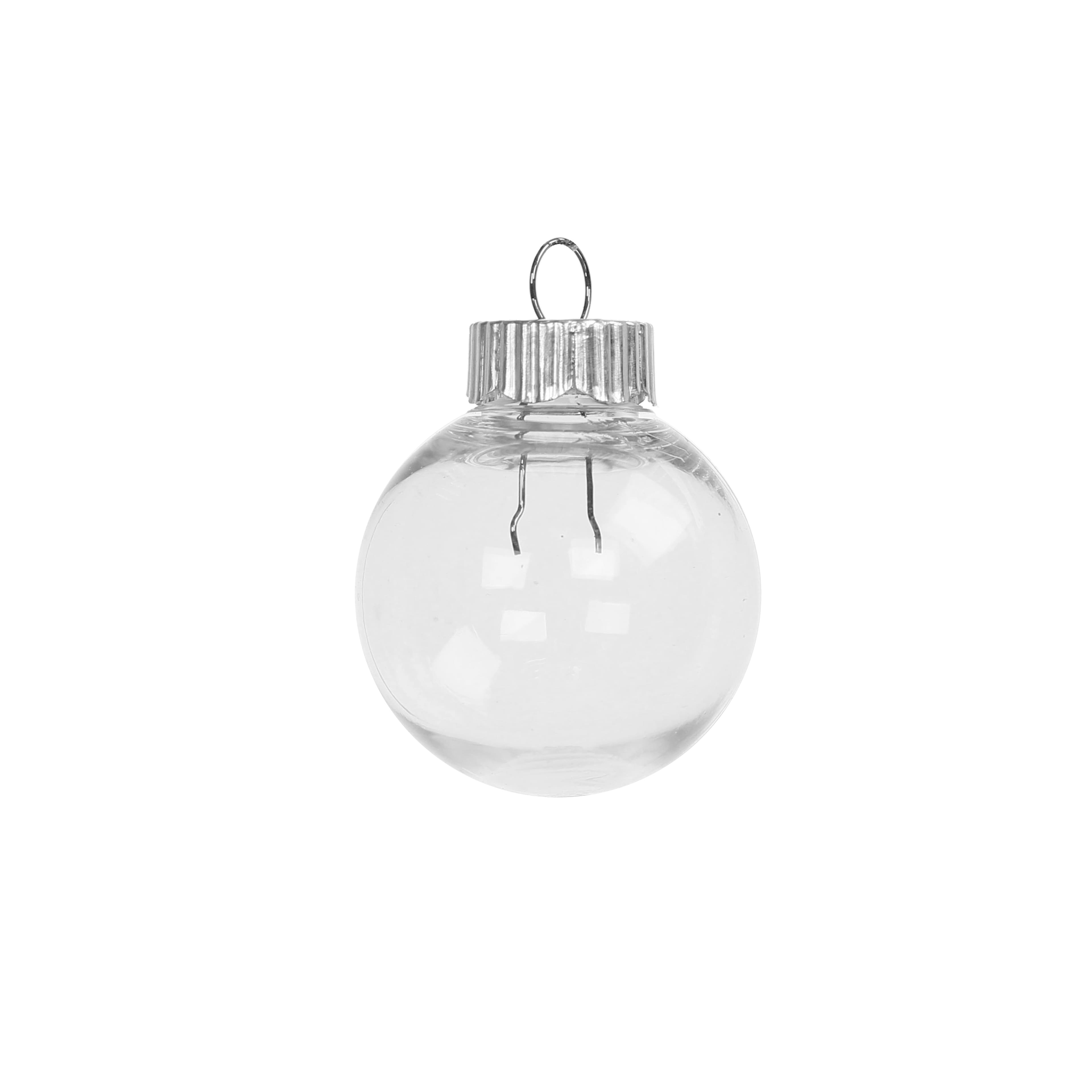 1.75&#x22; DIY Clear Plastic Ball Ornaments, 16pc. by Make Market&#xAE;