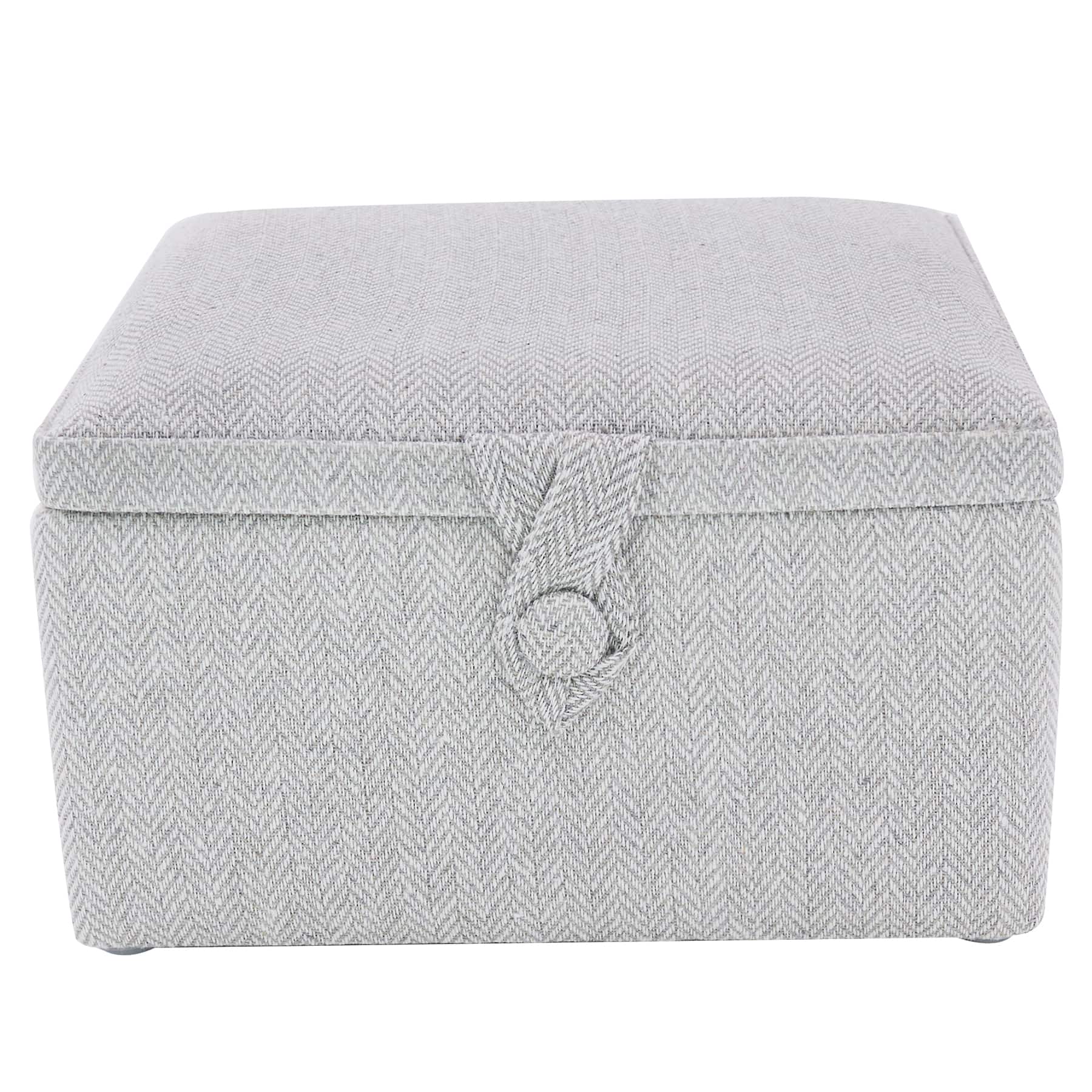 Gray Square Sewing Basket by Loops & Threads®