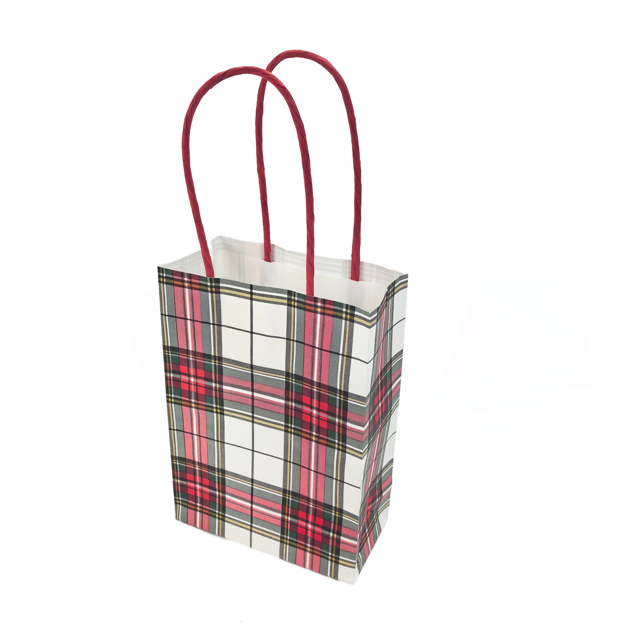 Mini White Plaid Gift Bags, 6ct. by Celebrate It™