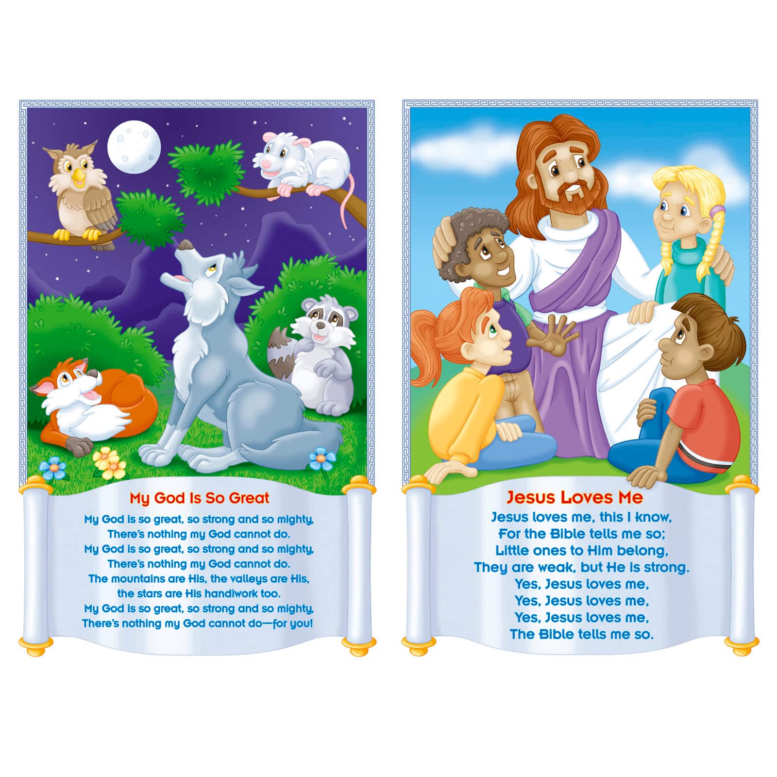 North Star Teacher Resources Children&#x27;s Bible Songs Bulletin Board Chart Set