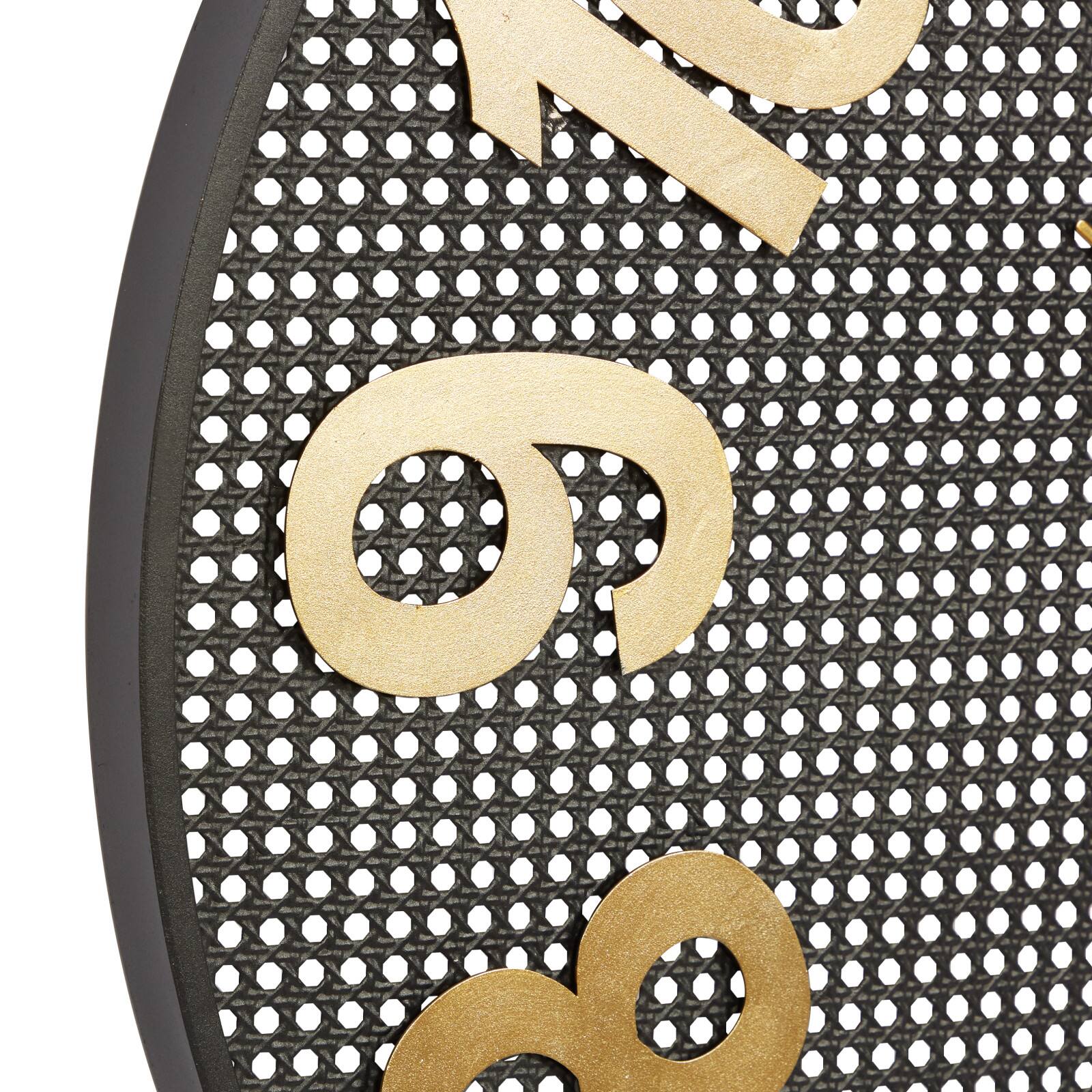 CosmoLiving by Cosmopolitan 32&#x22; Black Metal Industrial Wall Clock