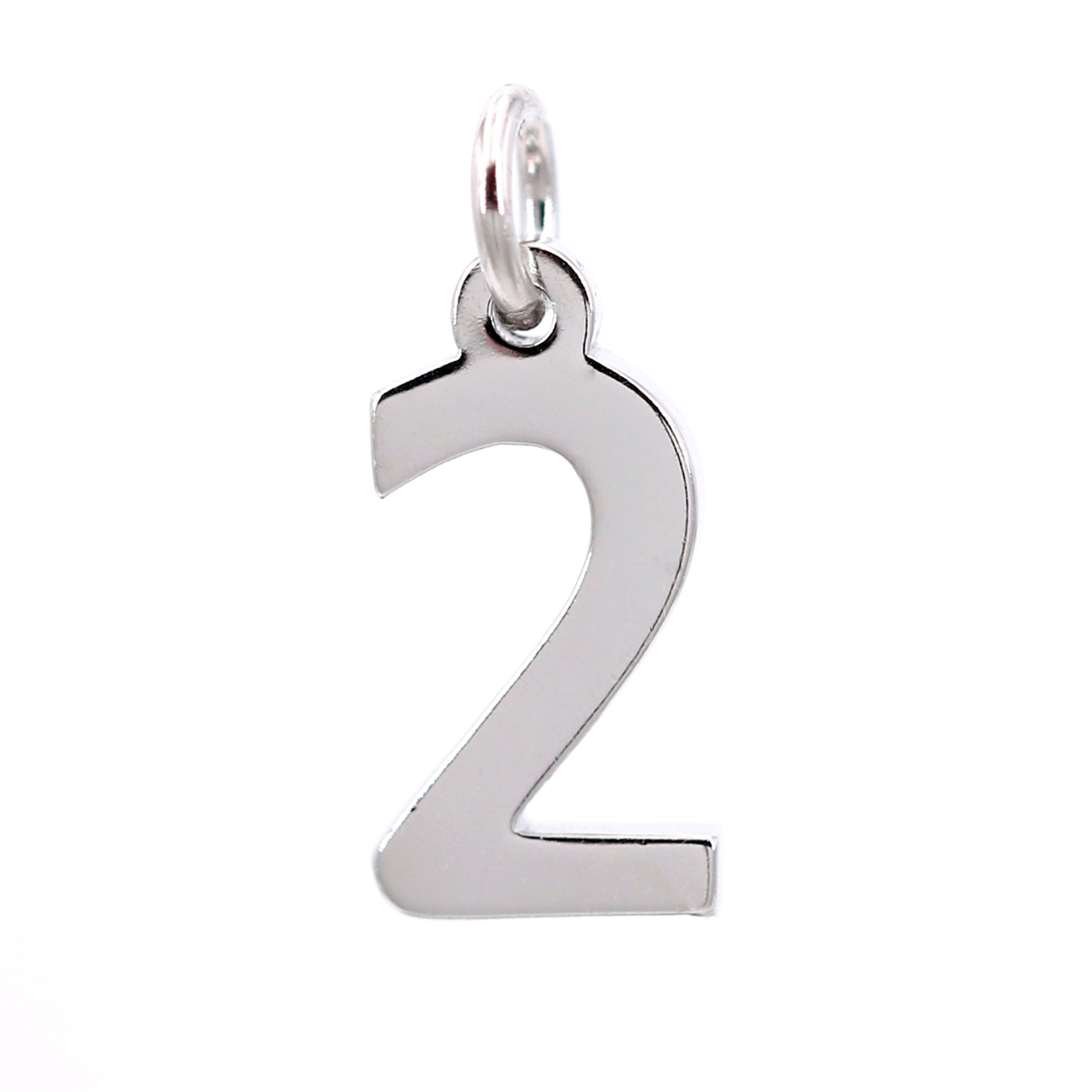 12 Pack: Sterling Silver Number Charm by Bead Landing™