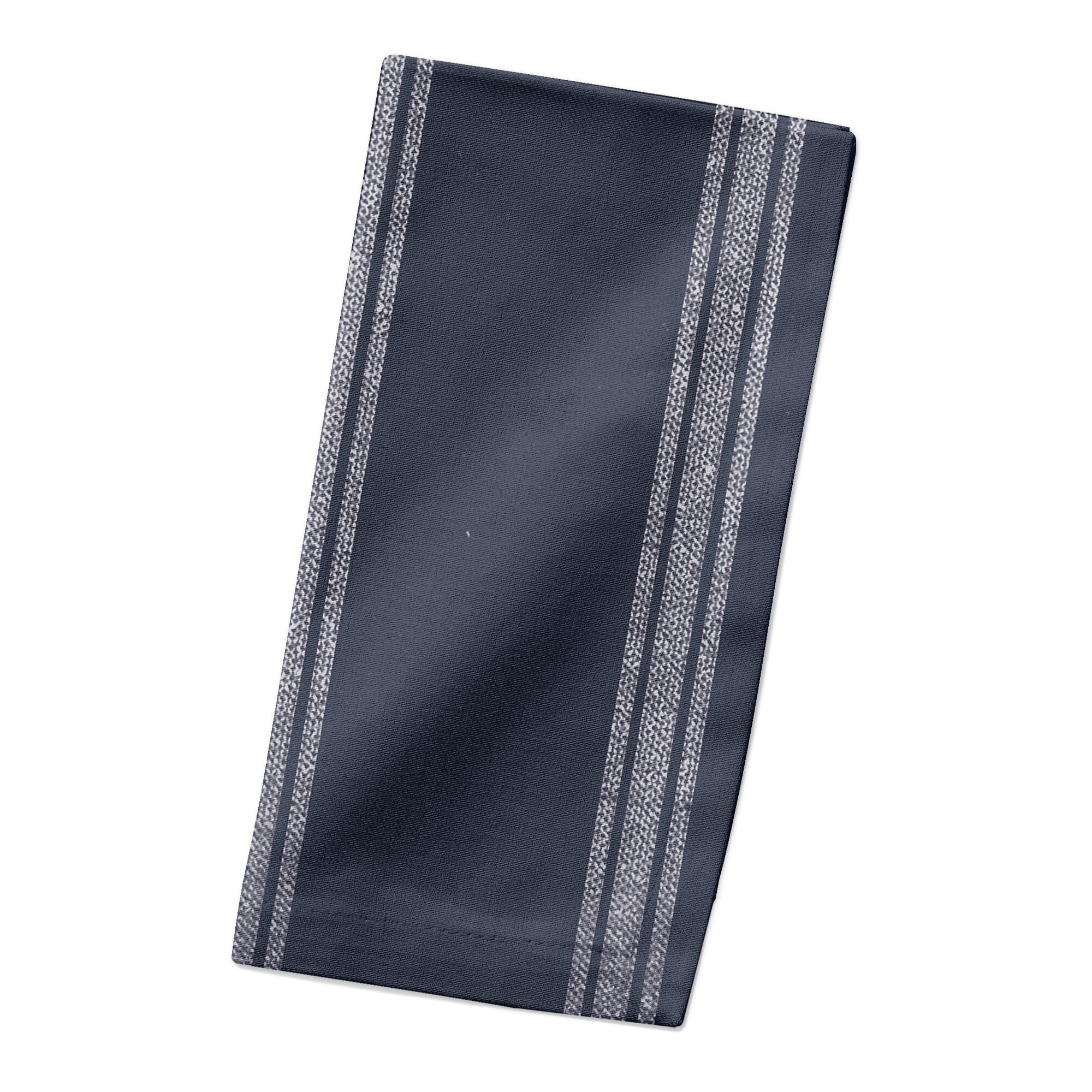 Blue Linen Stripe 10" x 10" Cotton Twill Napkin