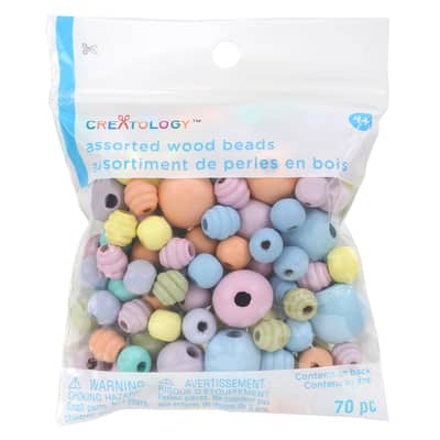 CRE WOOD BEAD PASTEL COLOR image