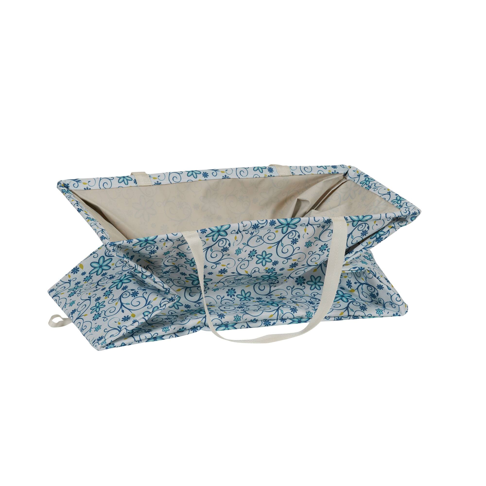 Household Essentials Krush® Blue Floral Canvas Tote