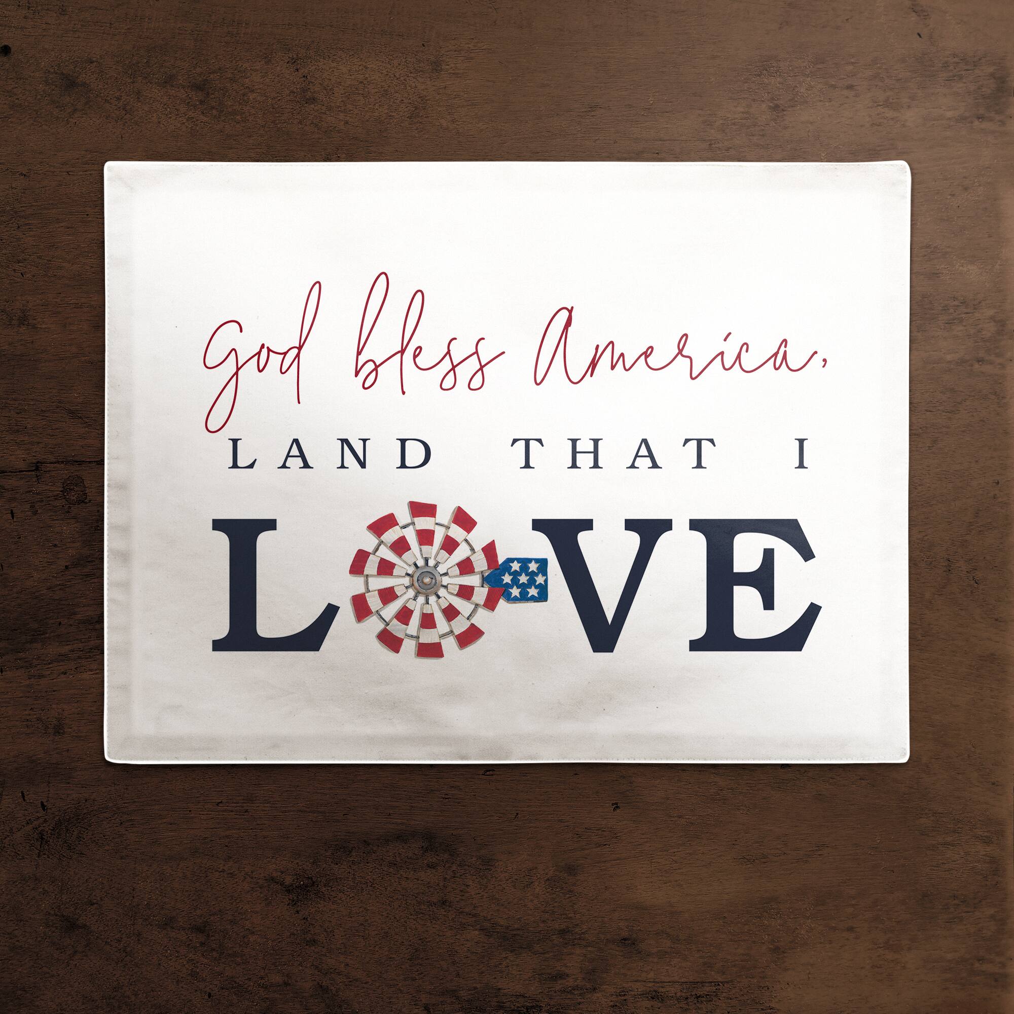 God Bless America Land That I Love Twill Placemat