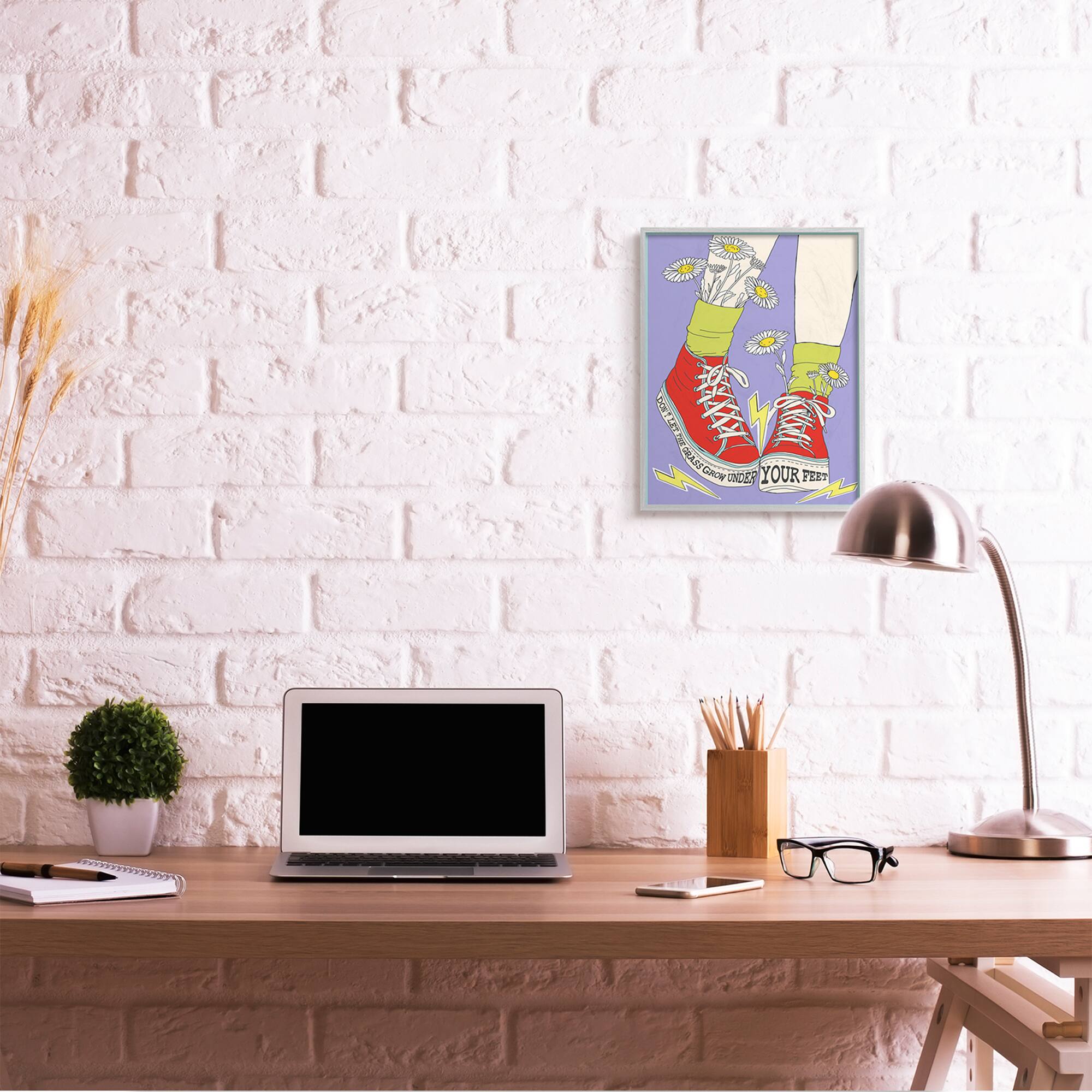 Stupell Industries Don&#x2019;t Let Grass Grow Under Your Feet Framed Wall Art
