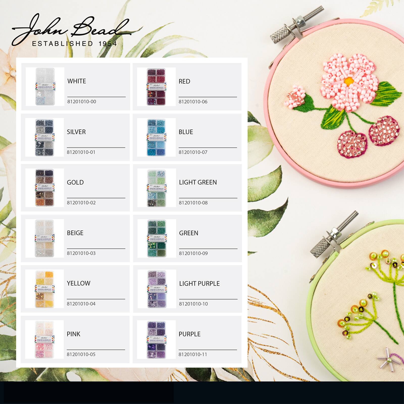 John Bead Mixed Sequins & Beads Kit