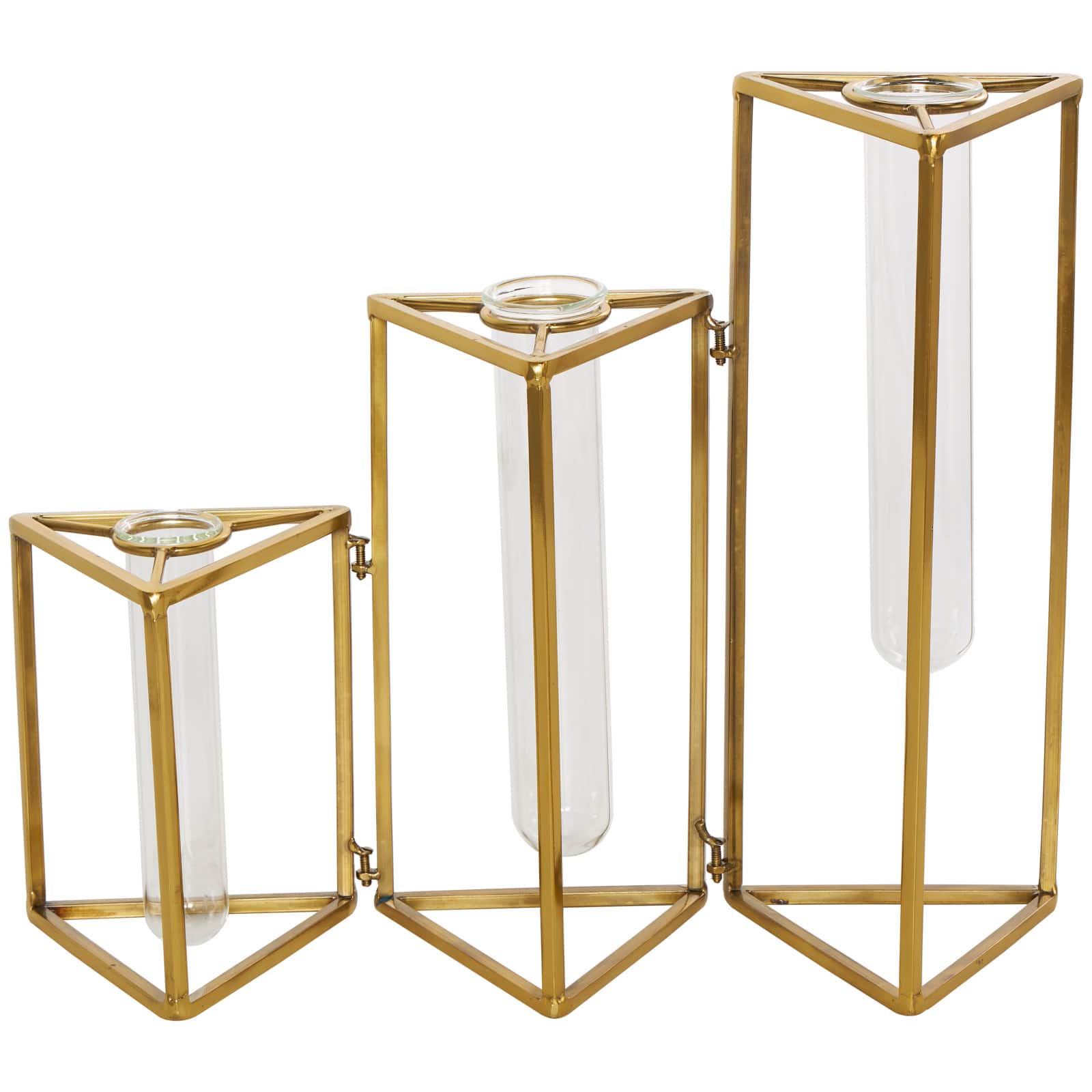 14.5" Gold Stainless Steel Test Tube Bud Vases