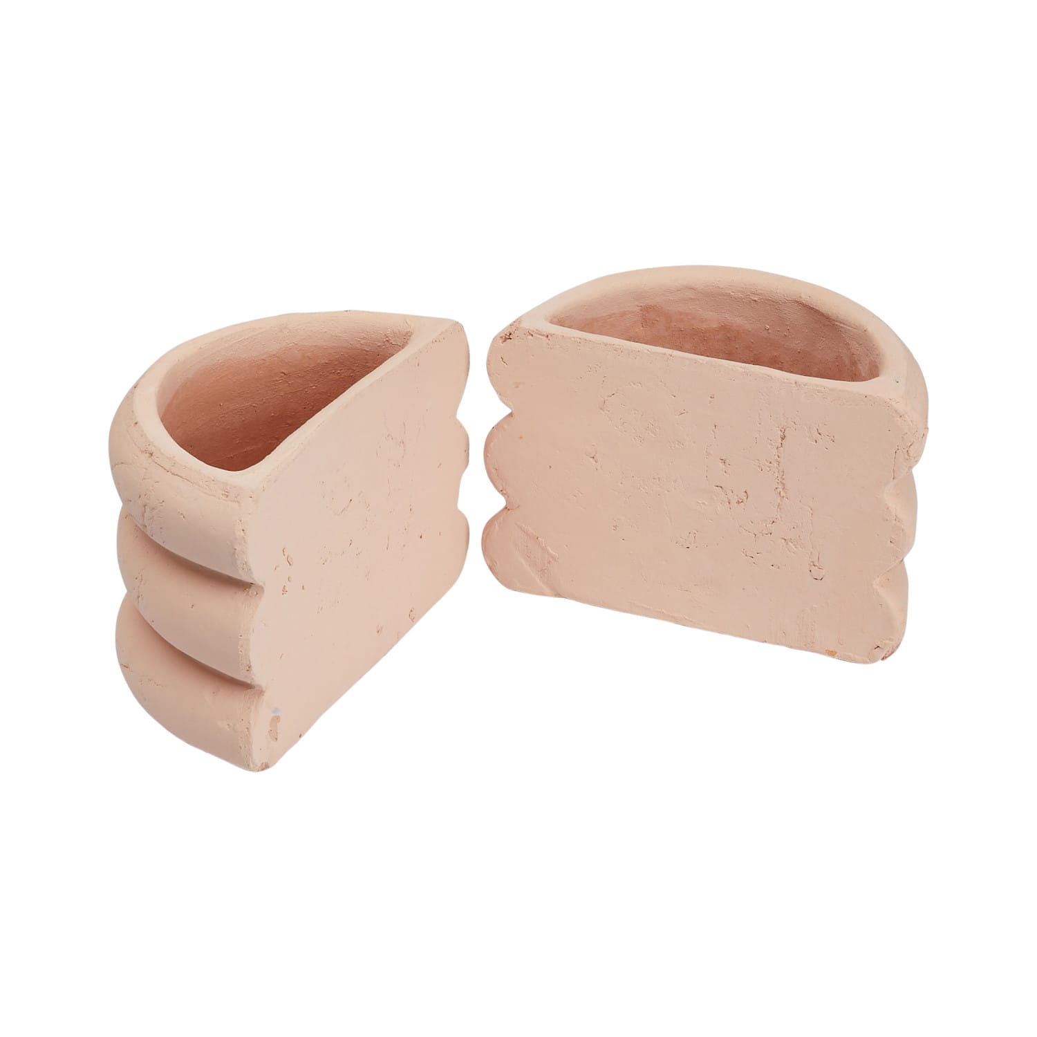 Hello Honey® Terracotta Half Circle Vase Bookends, 2ct.