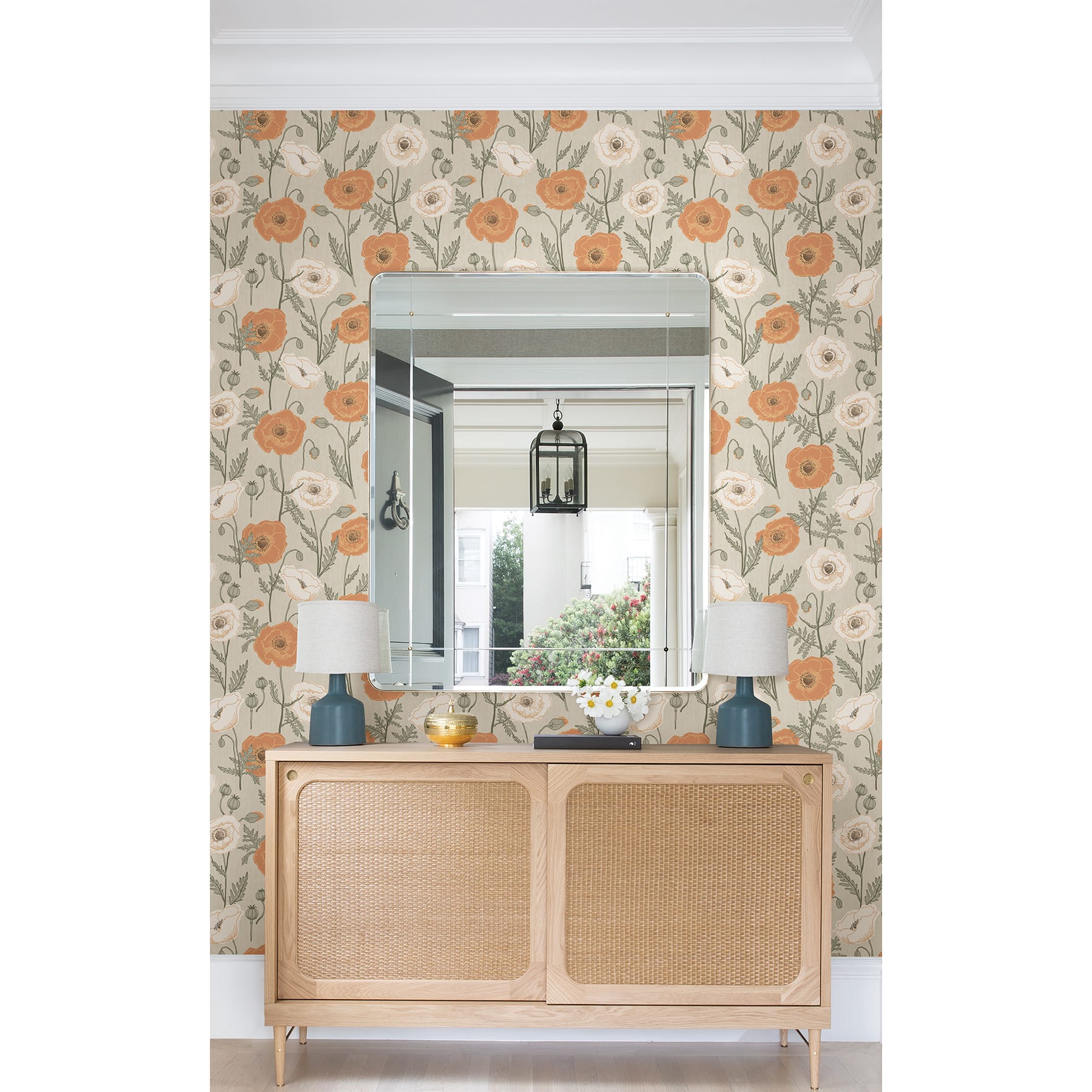 NuWallpaper Jen Hewett Poppy Field Peel &#x26; Stick Wallpaper