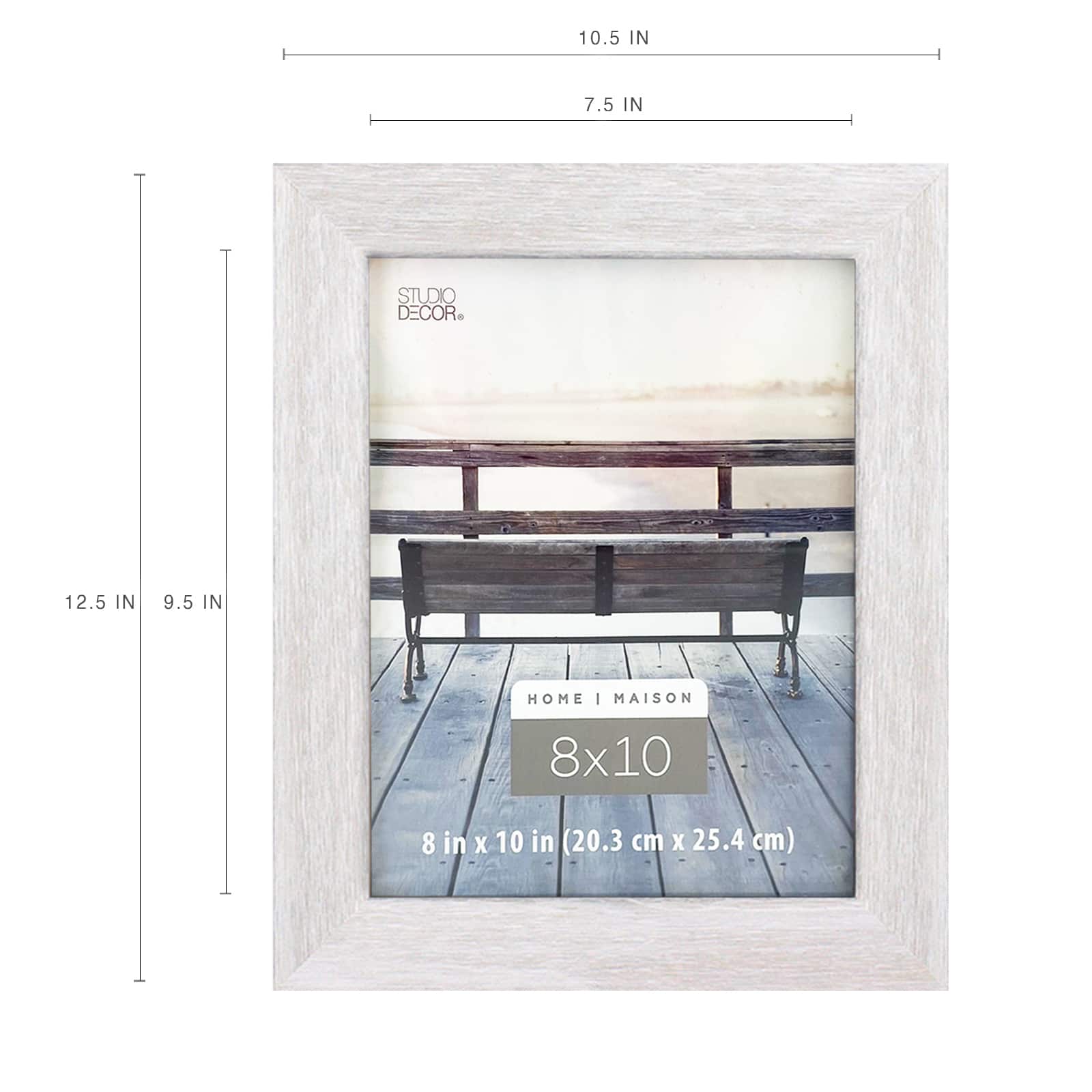 Distressed White Frame, Home Collection By Studio D&#xE9;cor&#xAE;