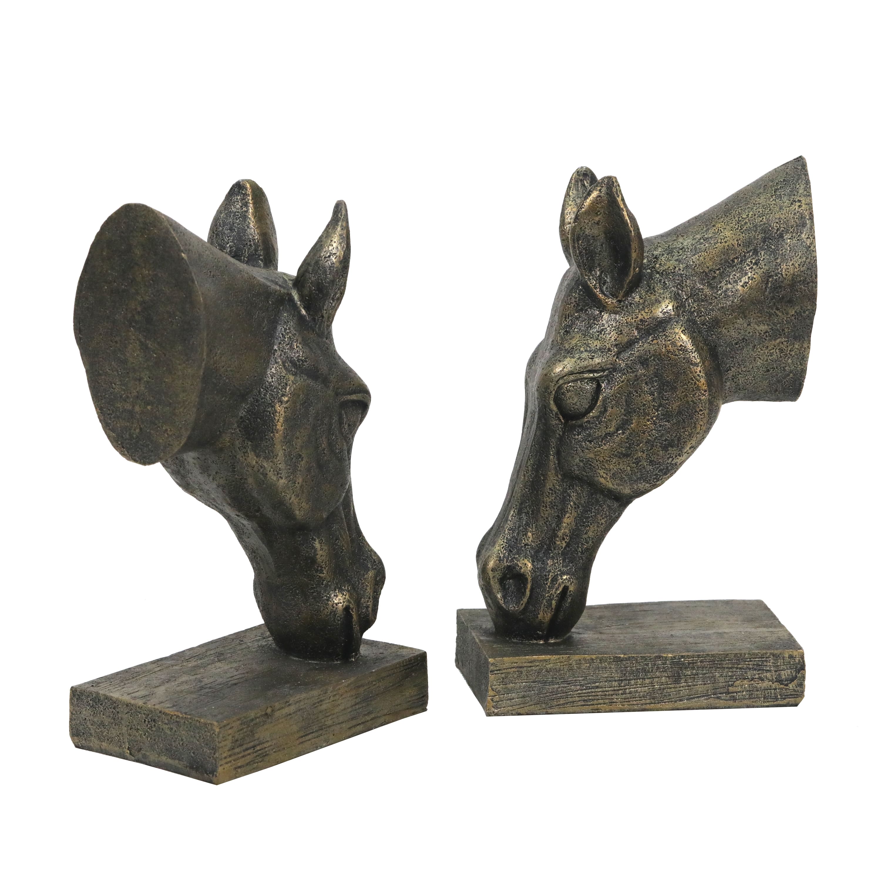 7.75&#x22; Antique Brass Horse Bookend Set by Ashland&#xAE;