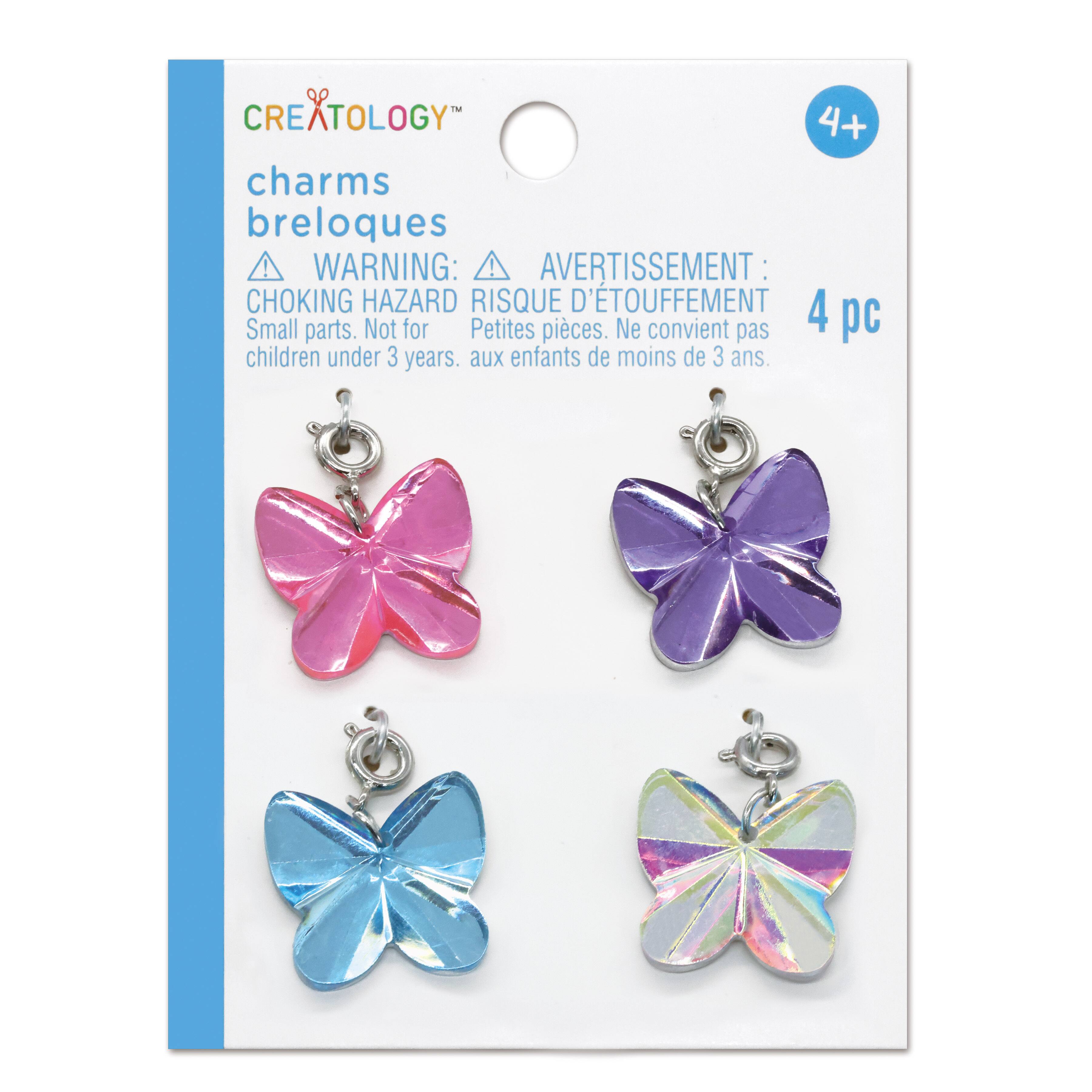 12 Packs: 4 ct. (48 total) Butterfly Charms by Creatology&#x2122;