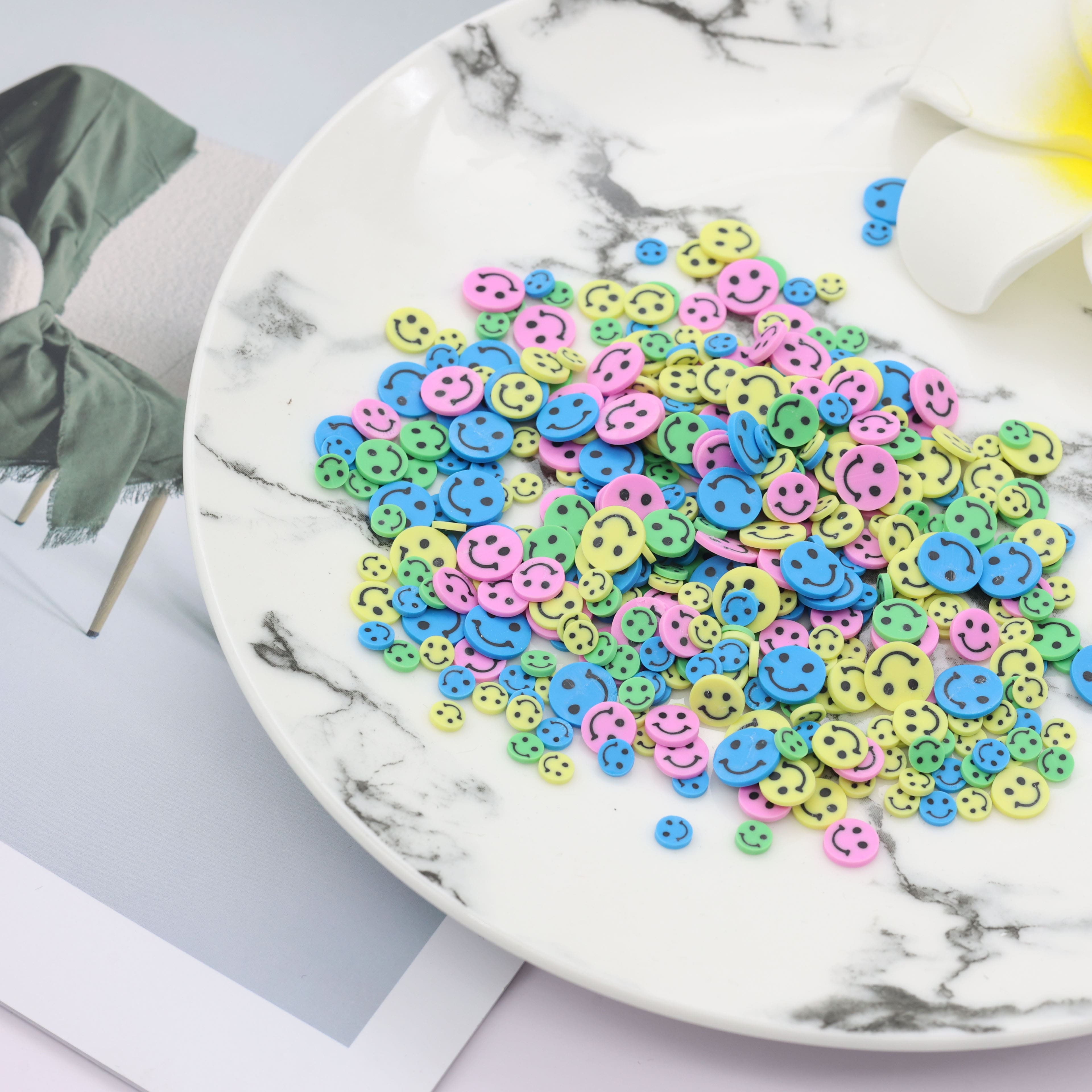 1lb. Smiley Face Clay Disc Embellishments by Creatology™