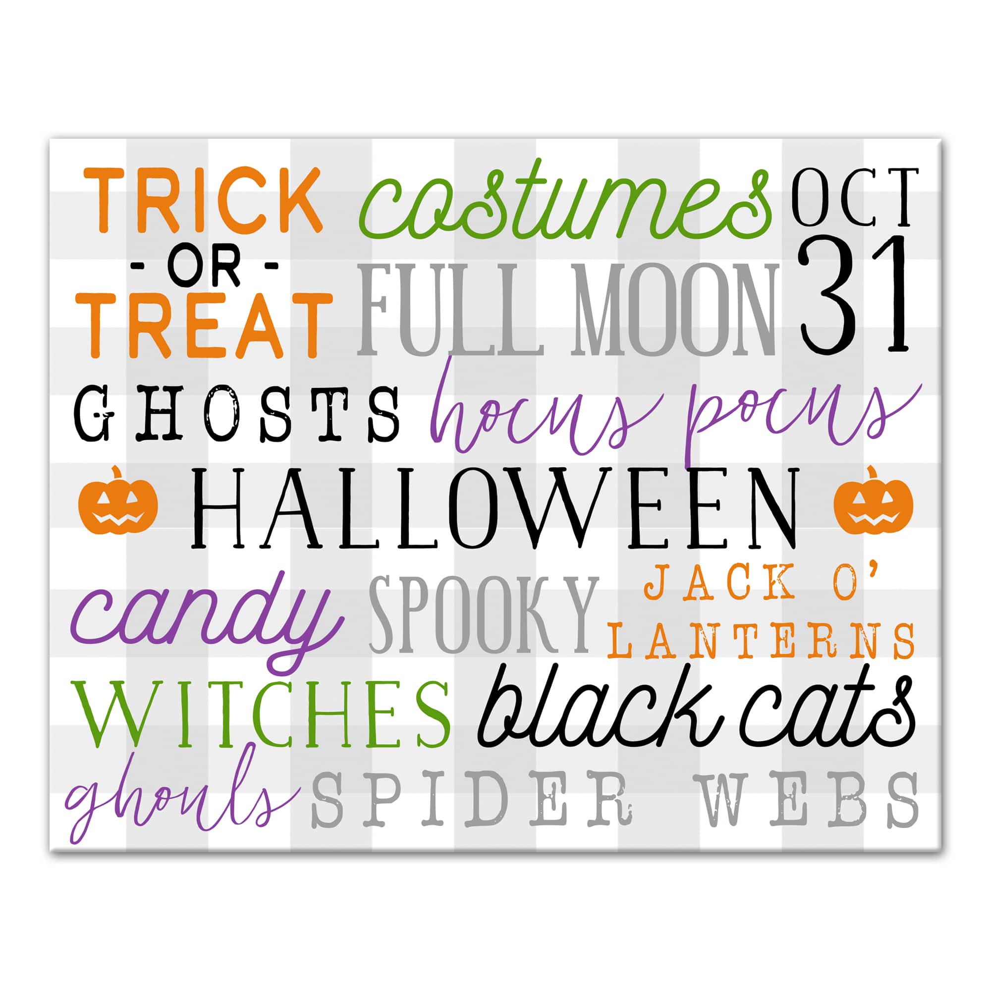 Halloween Words 16" x 20" Canvas Wall Art