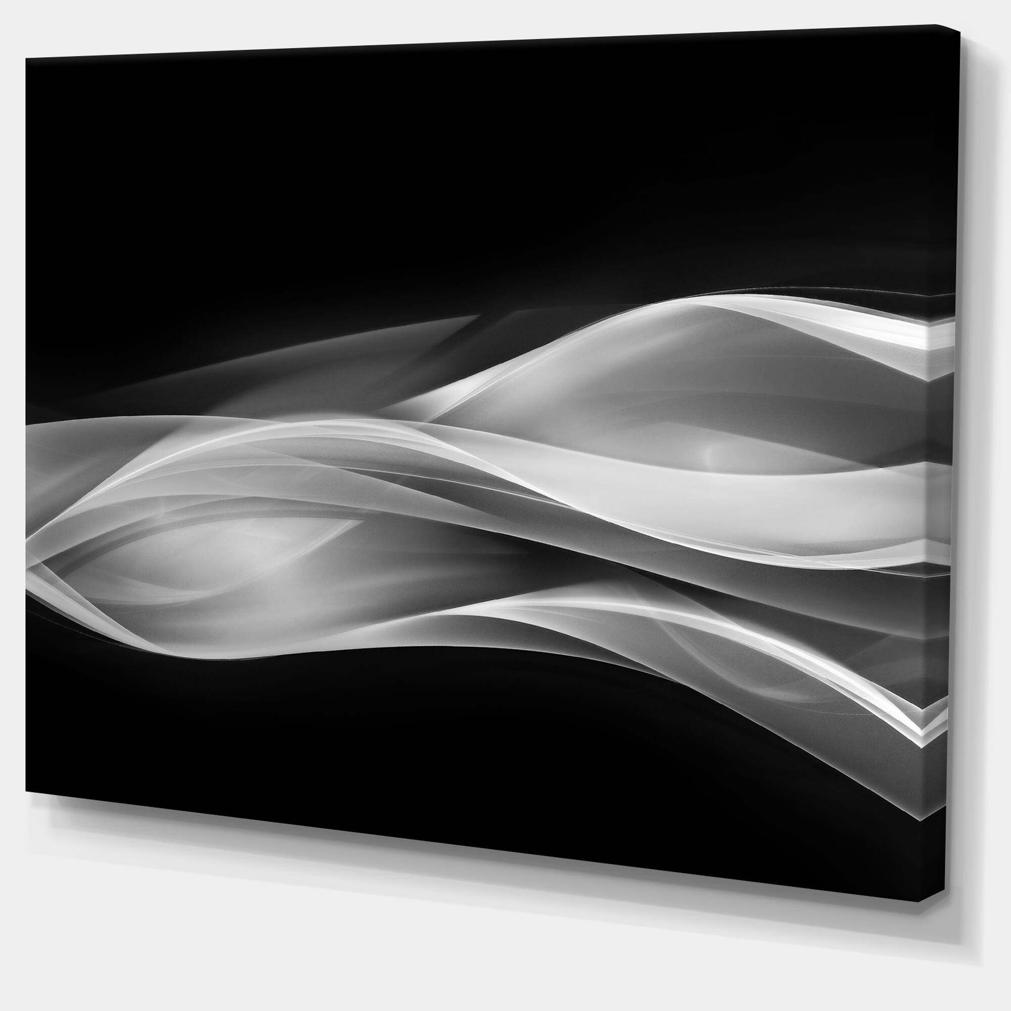 Designart - Glittering Silver Pattern - Abstract Canvas art print