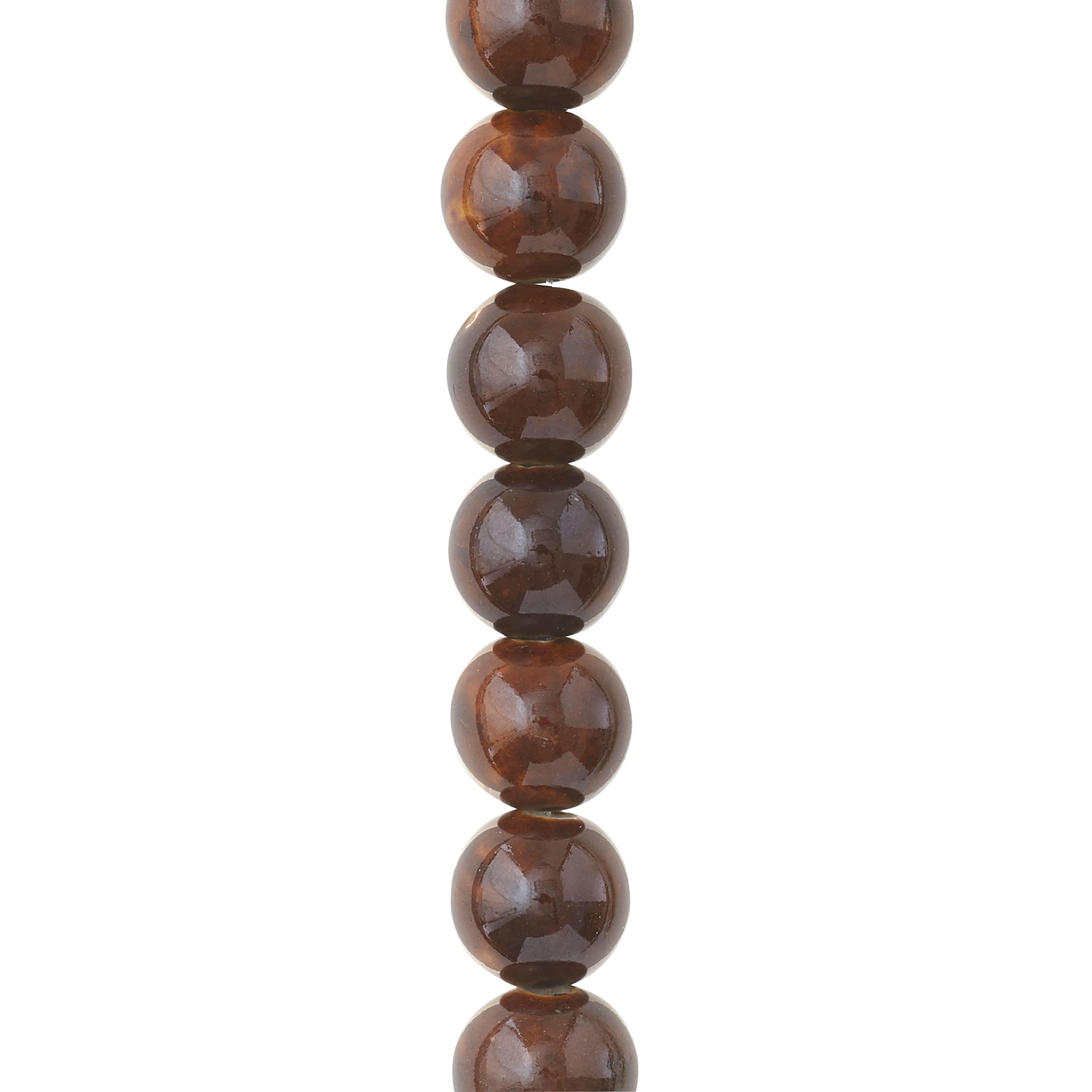 Amber Ceramic Round Beads, 12mm by Bead Landing&#x2122;